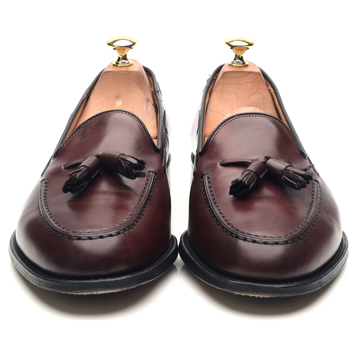 Keats II' Burgundy Leather Tassel Loafers UK 9 G - Abbot's Shoes