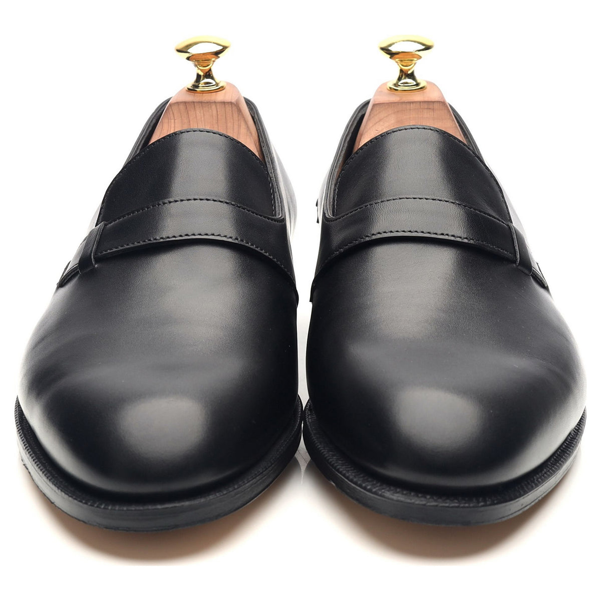&#39;Glynn&#39; Black Leather Loafers UK 8.5 E