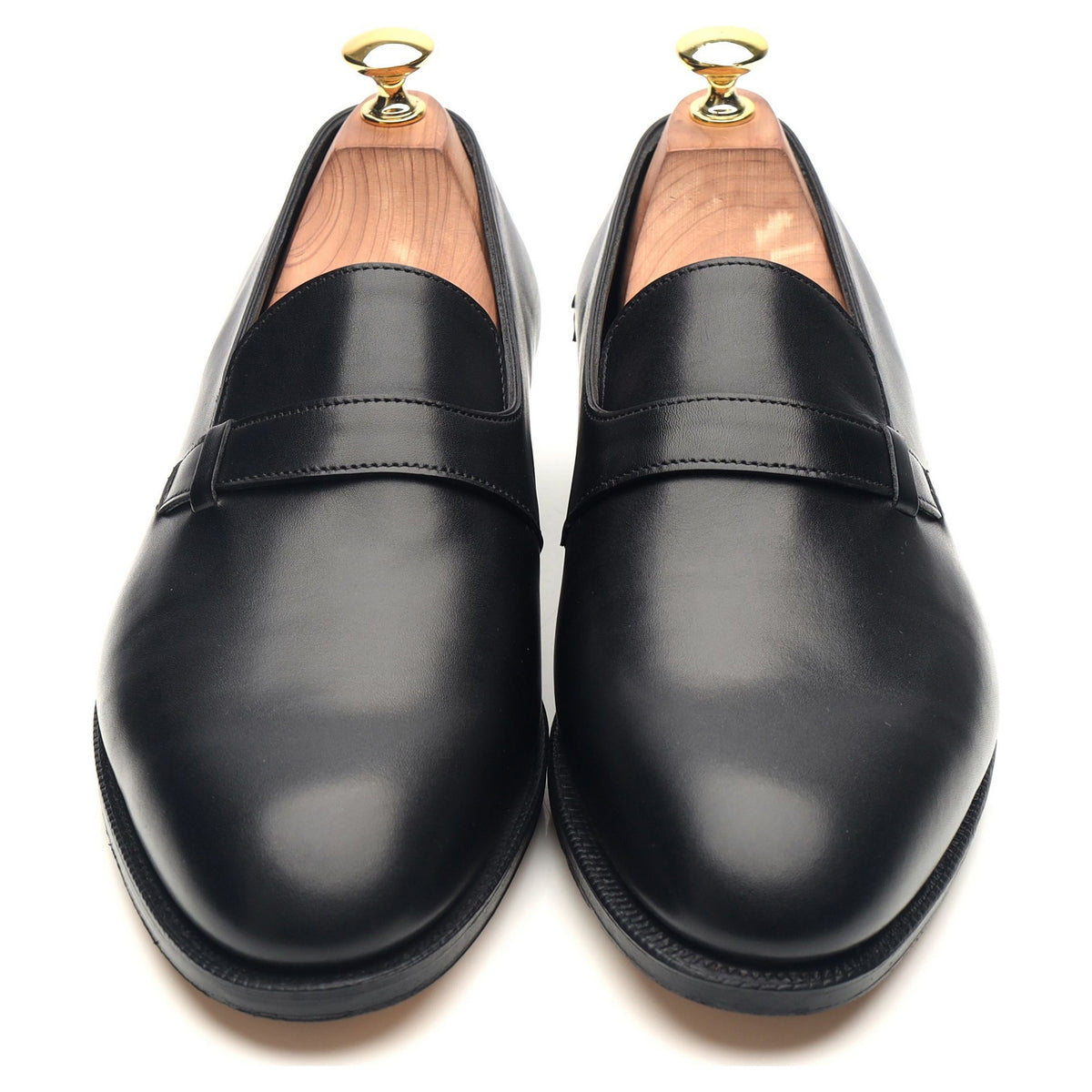 &#39;Glynn&#39; Black Leather Loafers UK 8.5 E