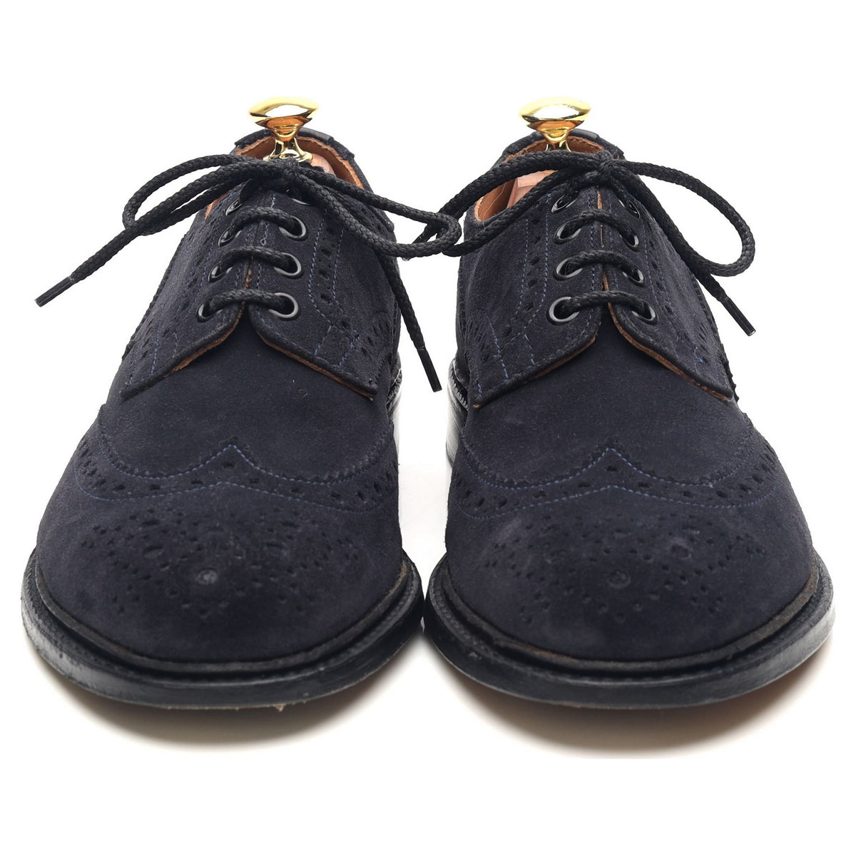 &#39;Bourton&#39; Navy Blue Suede Country Derby Brogues UK 8.5
