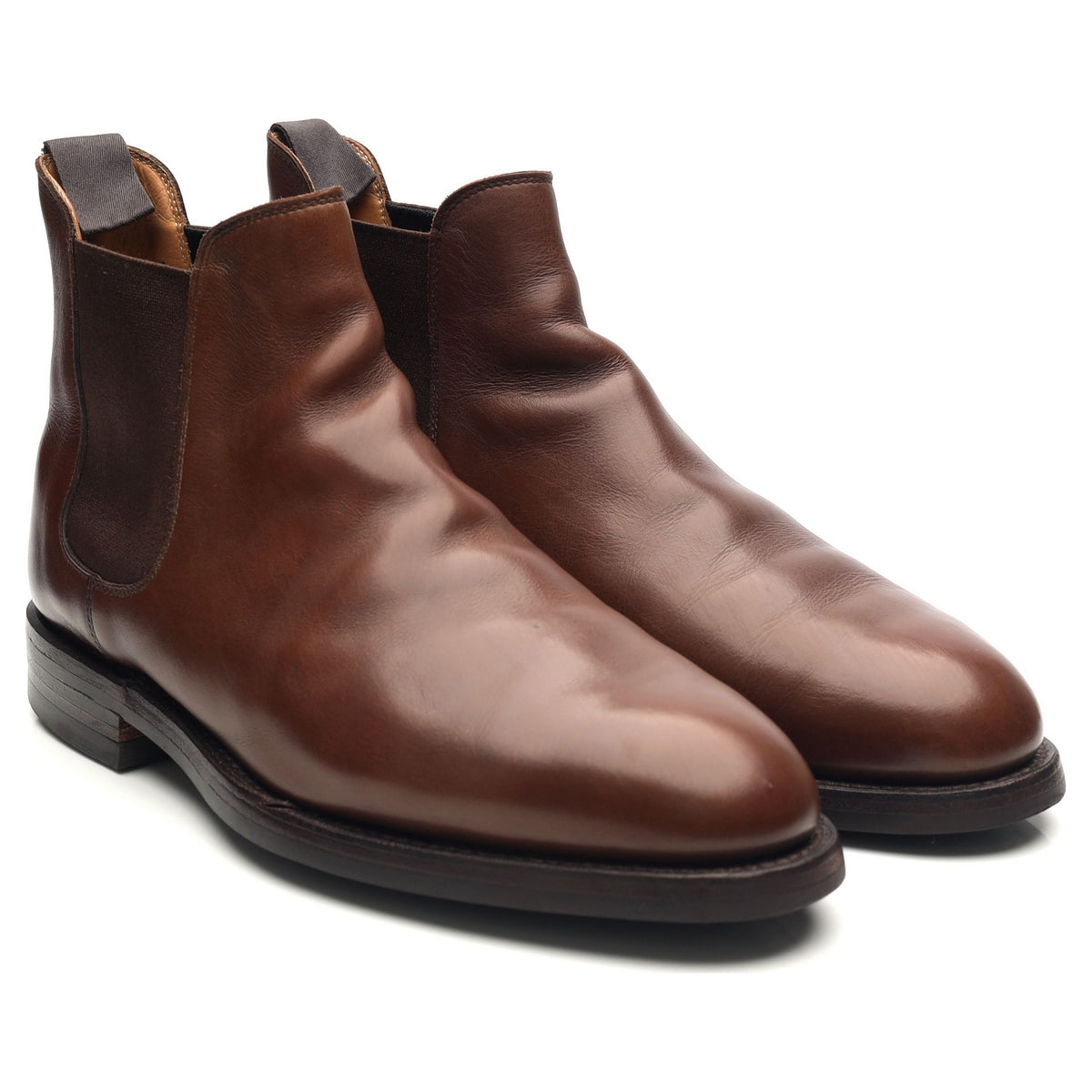 &#39;Chelsea 5&#39; Brown Leather Chelsea Boots UK 8 E