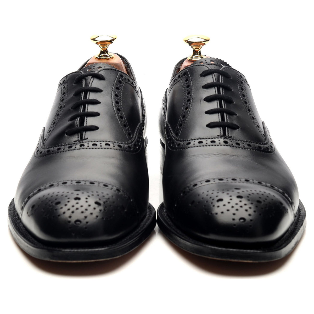 &#39;Attache&#39; Black Leather Oxford Brogues UK 9 E