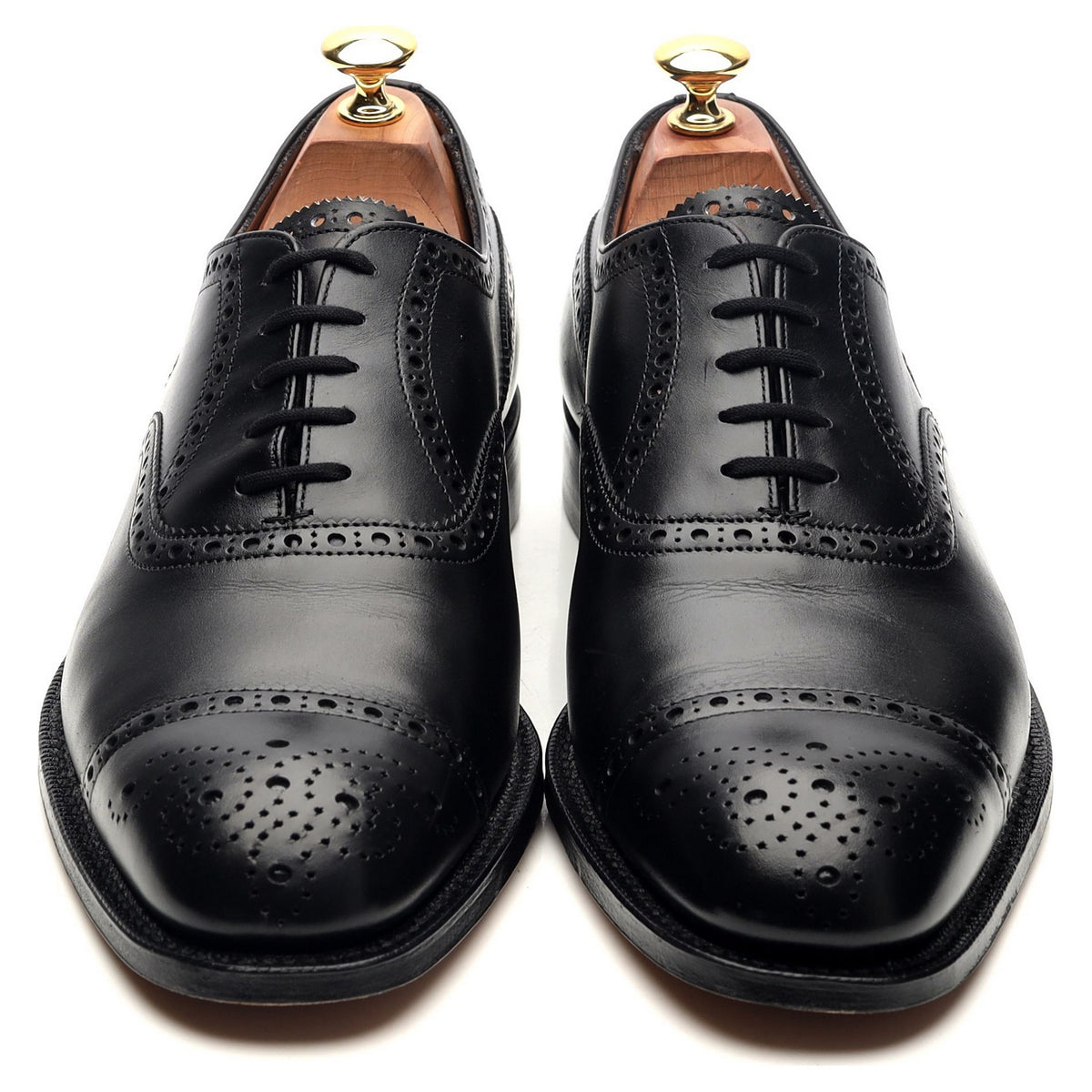 &#39;Attache&#39; Black Leather Oxford Brogues UK 9 E