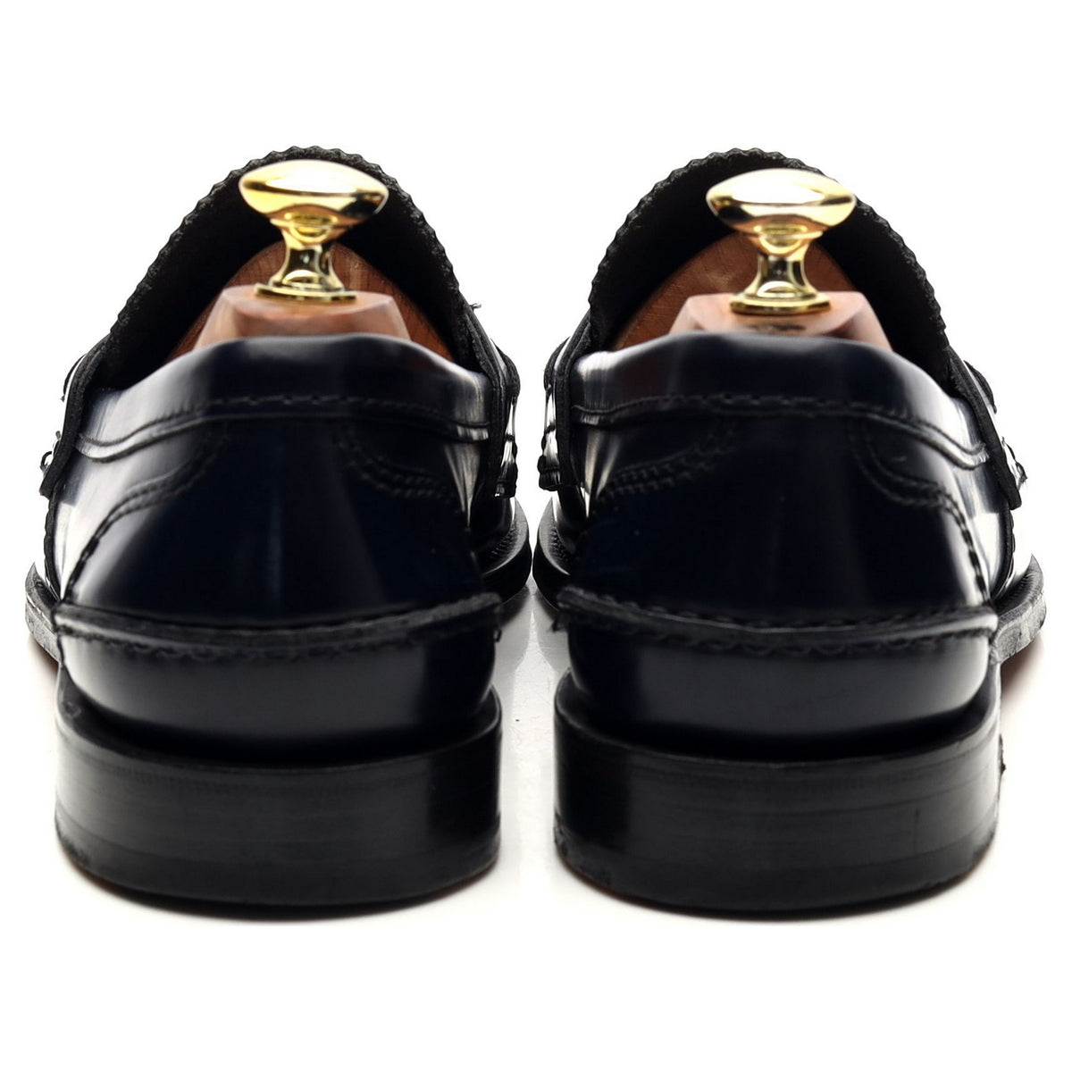 &#39;Tunbridge&#39; Navy Blue Leather Loafers UK 7 F