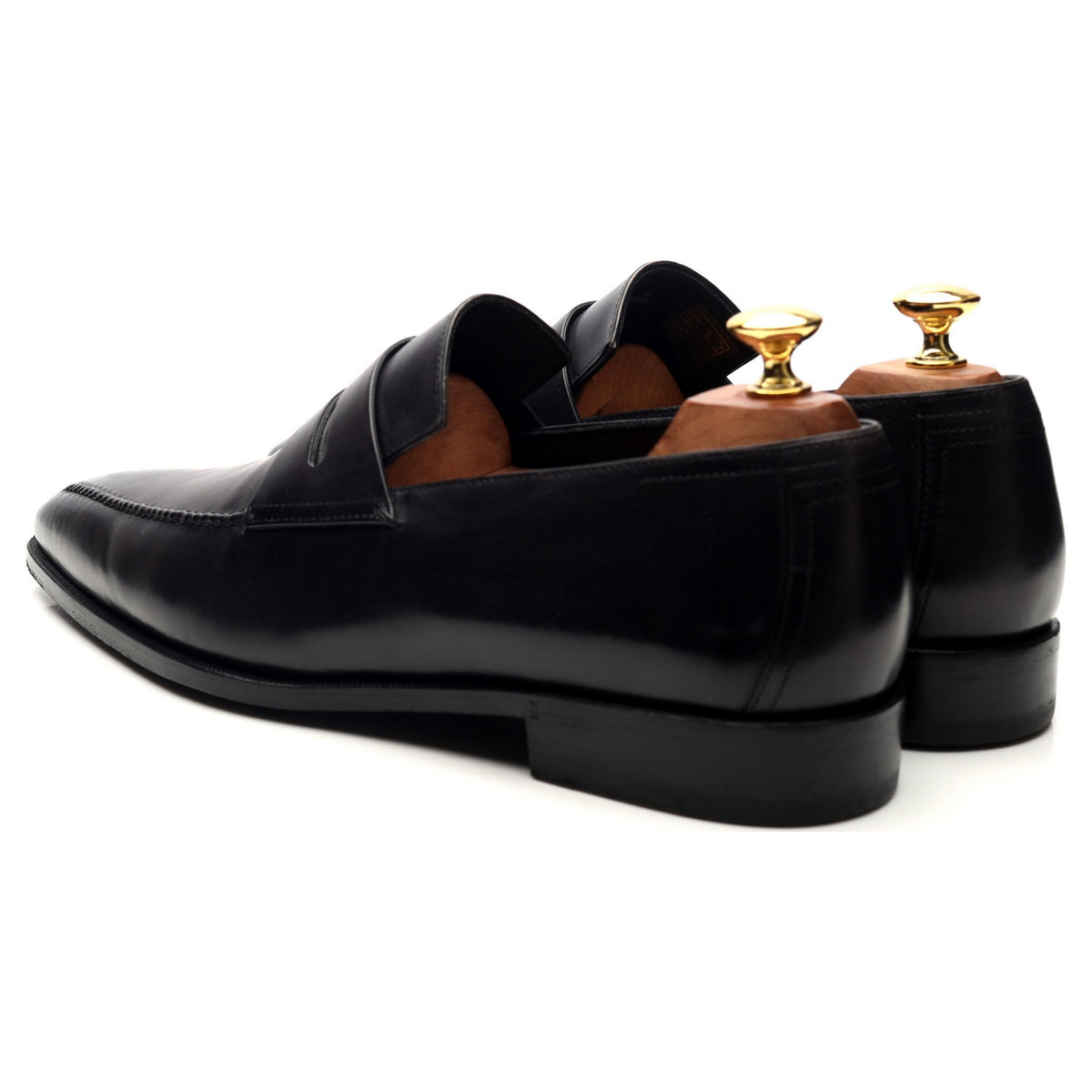 &#39;Andy&#39; Black Leather Loafers UK 9