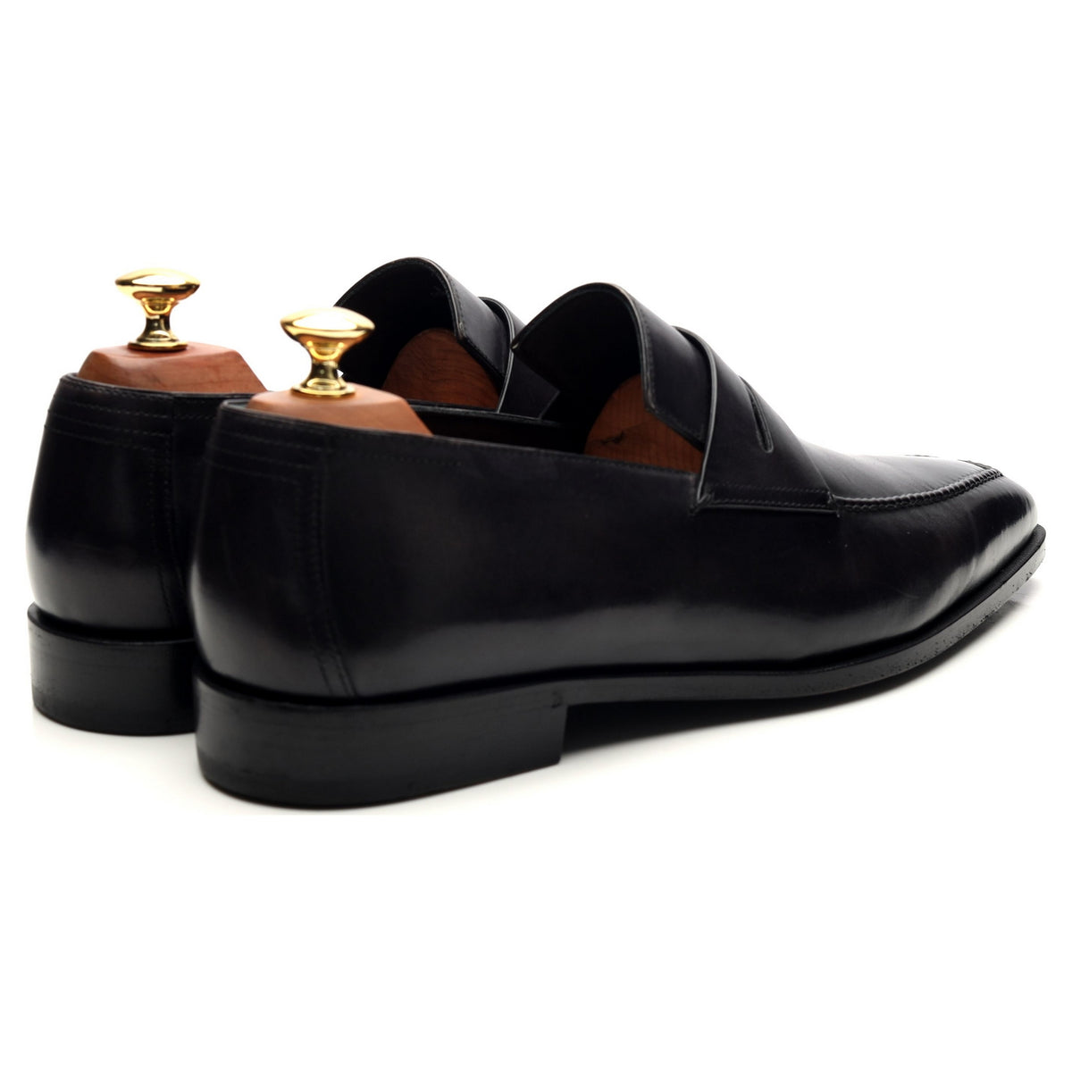 &#39;Andy&#39; Black Leather Loafers UK 9