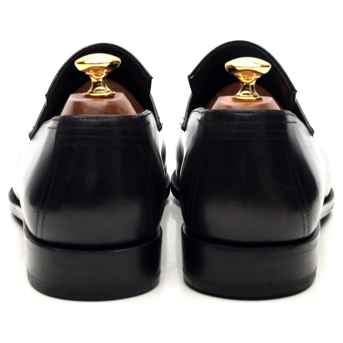 &#39;Andy&#39; Black Leather Loafers UK 9