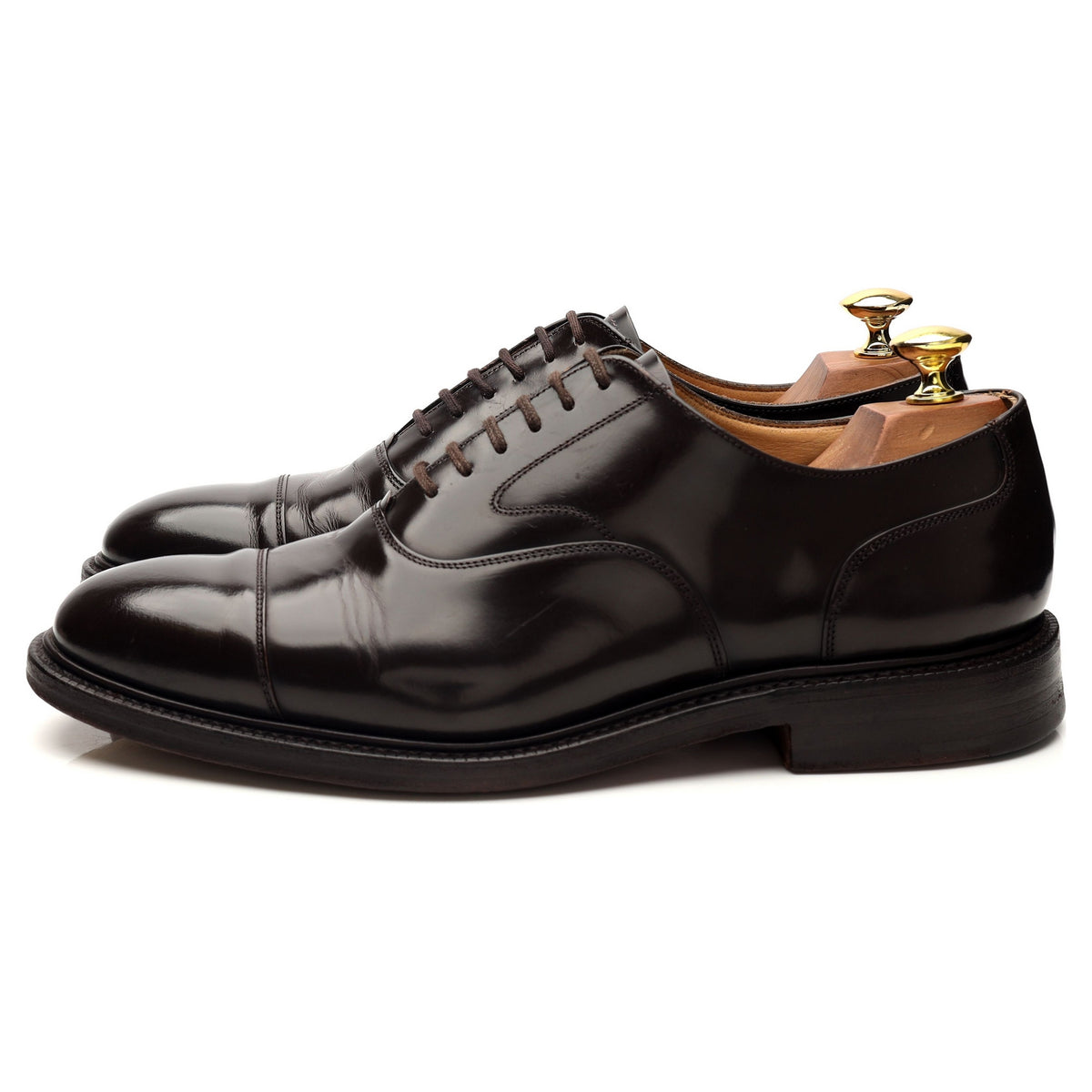 &#39;Lancaster&#39; Dark Brown Leather Oxford UK 8 F