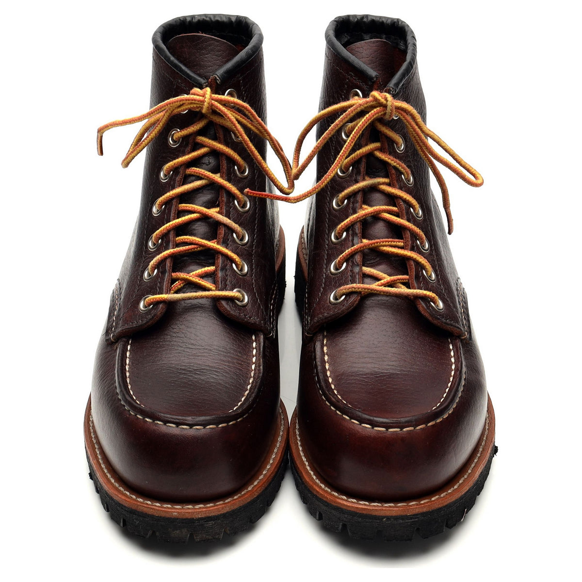 &#39;8146&#39; Dark Brown Leather Moc Toe Boots UK 6 US 7 D