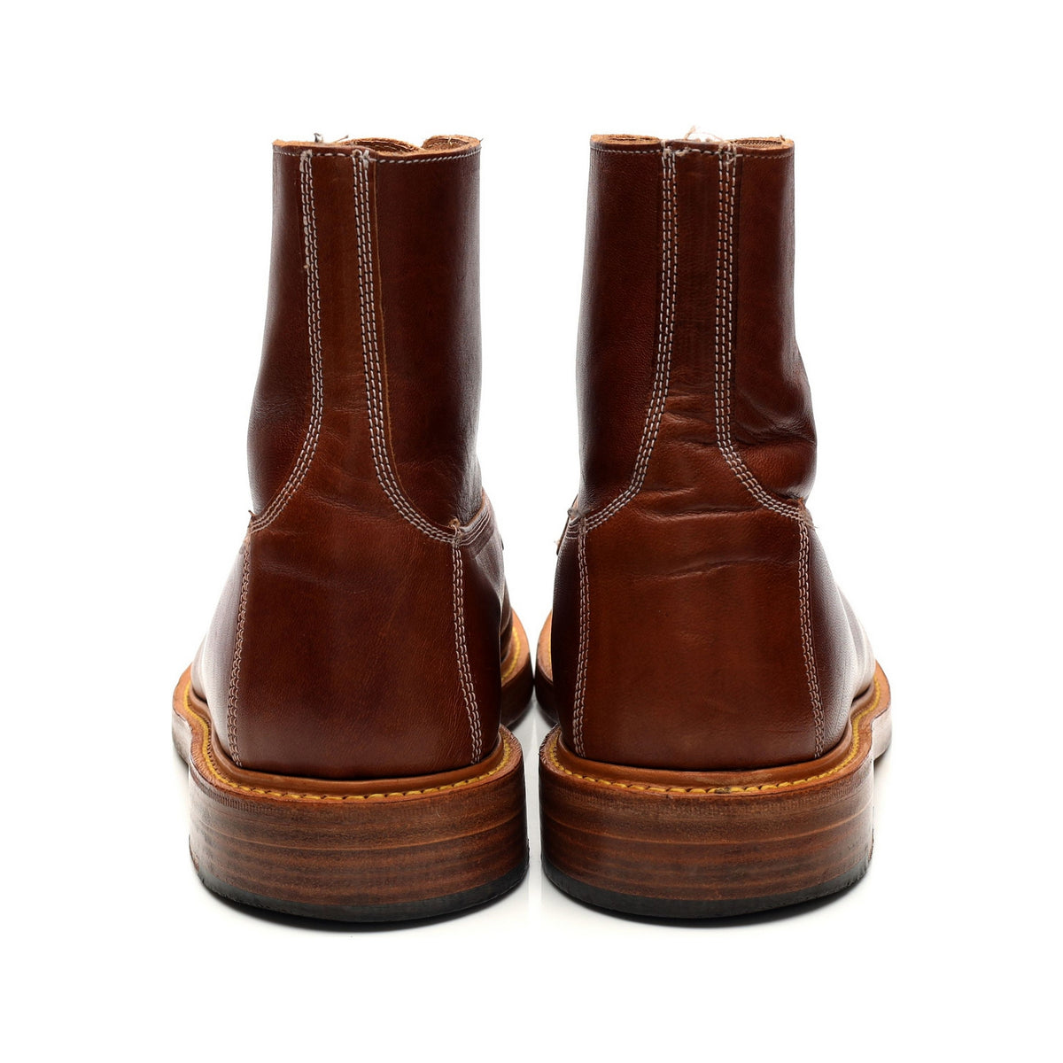 The Bureau Belfast &#39;8243&#39; Tan Brown Horween Leather Super Boots UK 9