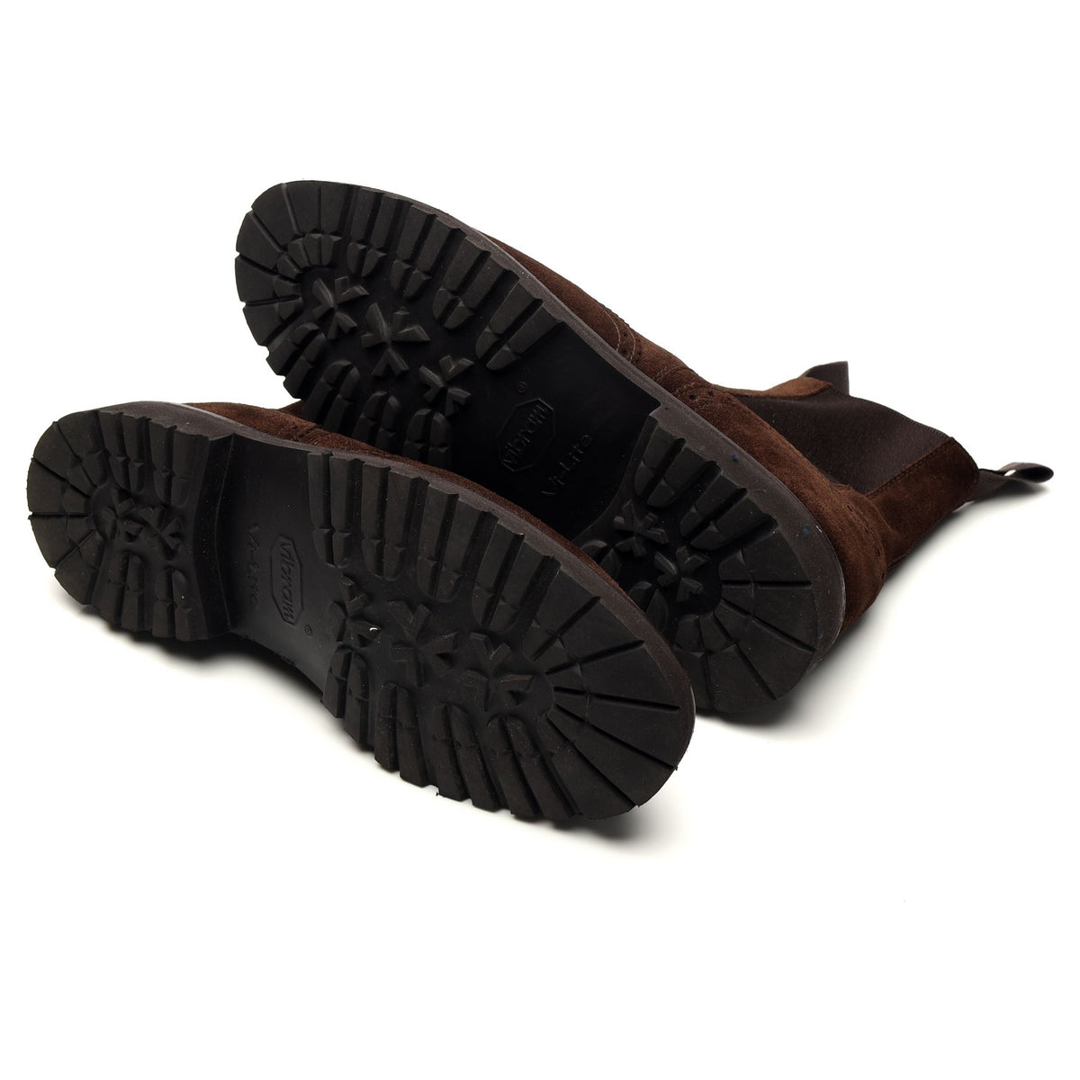 &#39;Henry&#39; Dark Brown Suede Brogue Chelsea Boots UK 7