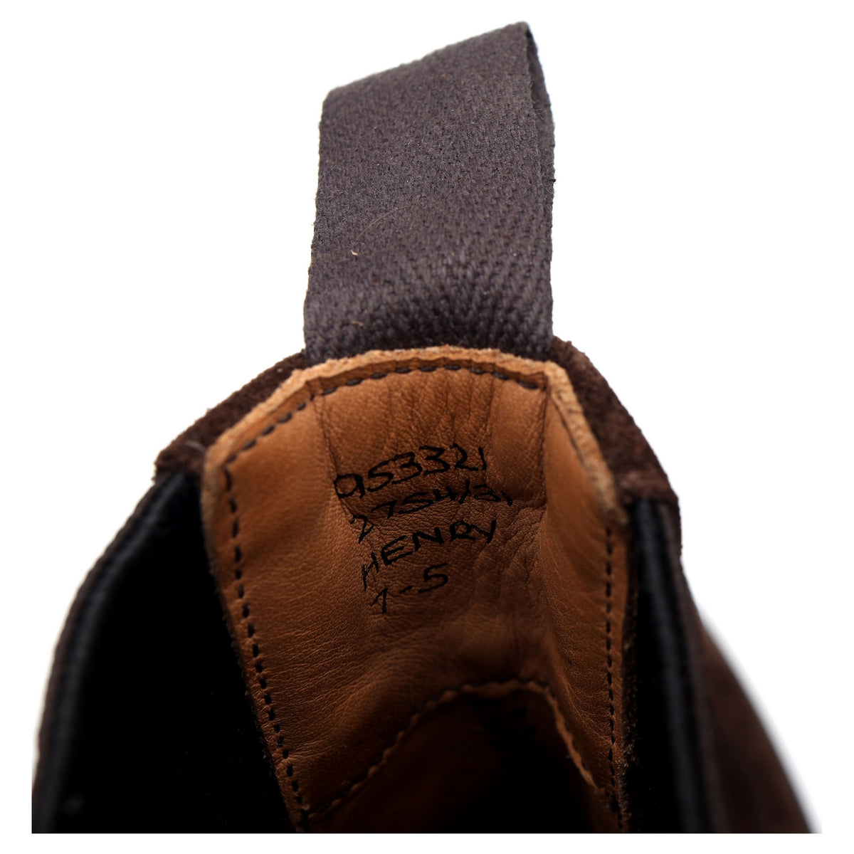 &#39;Henry&#39; Dark Brown Suede Brogue Chelsea Boots UK 7