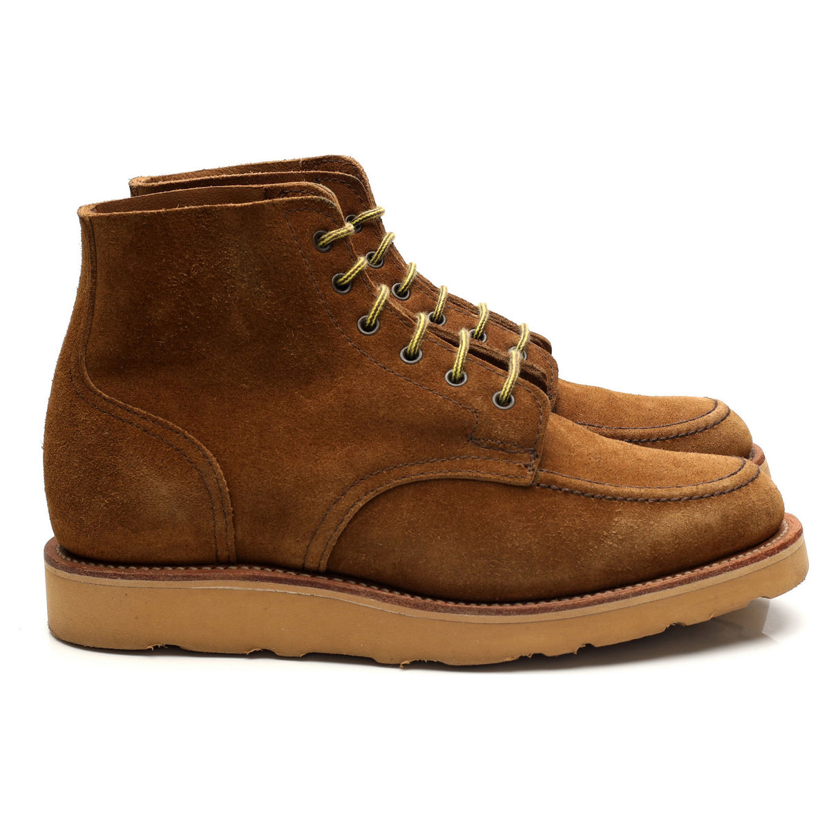 &#39;Wilson&#39; Snuff Brown Suede Apron Boots UK 7