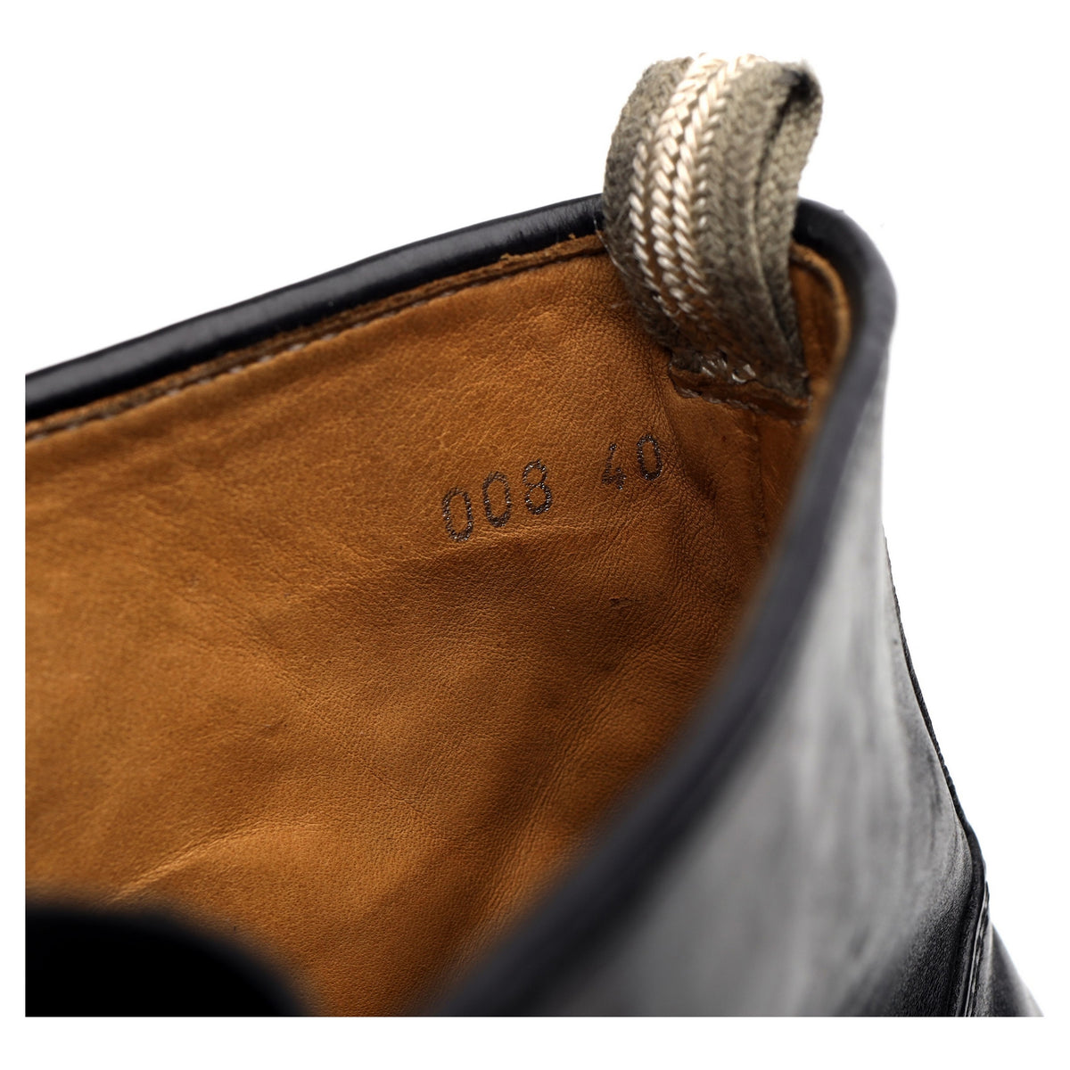 &#39;Volcov&#39; Black Leather Moc Toe Boots UK 6 EU 40