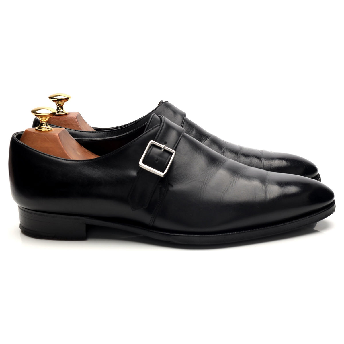 'Regency' Black Leather Monk Strap UK 9 F