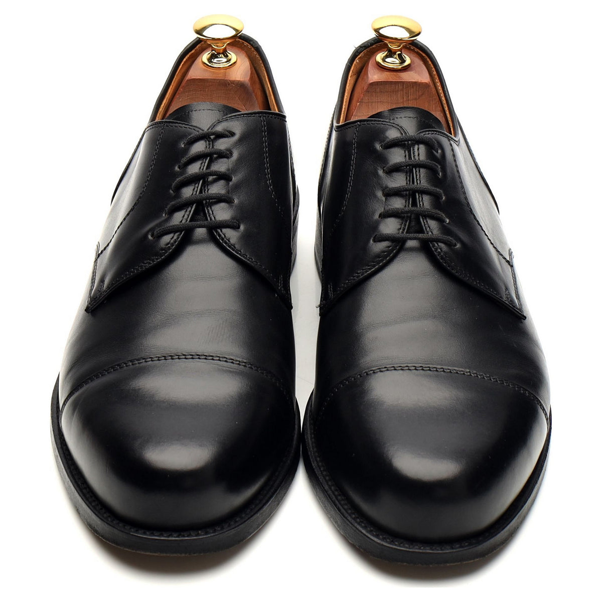 &#39;Theresianer&#39; Black Leather Derby UK 9