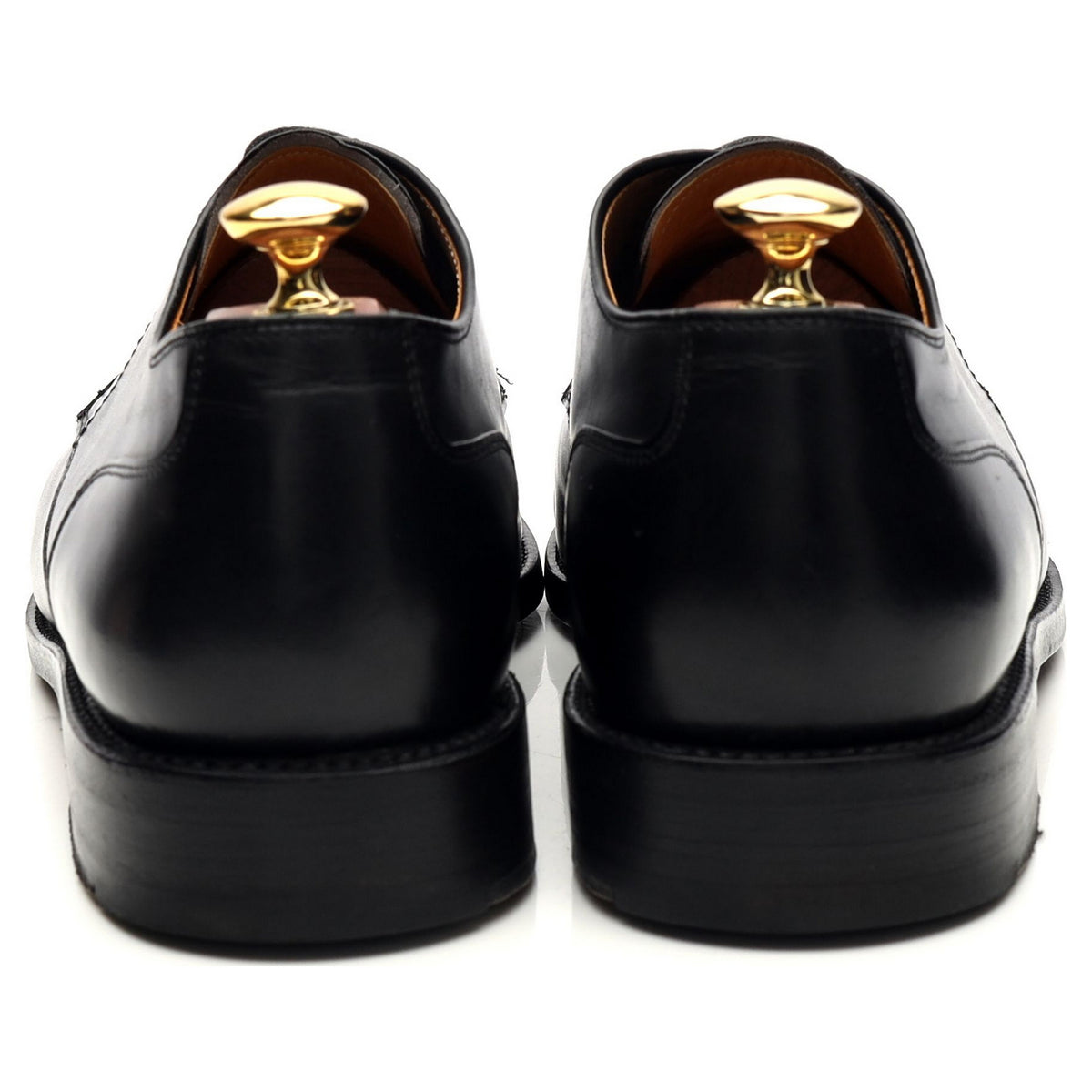 &#39;Theresianer&#39; Black Leather Derby UK 9