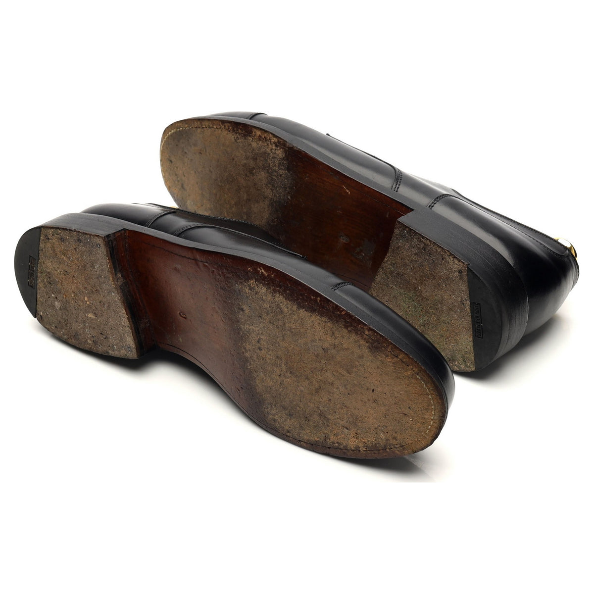 &#39;Theresianer&#39; Black Leather Derby UK 9