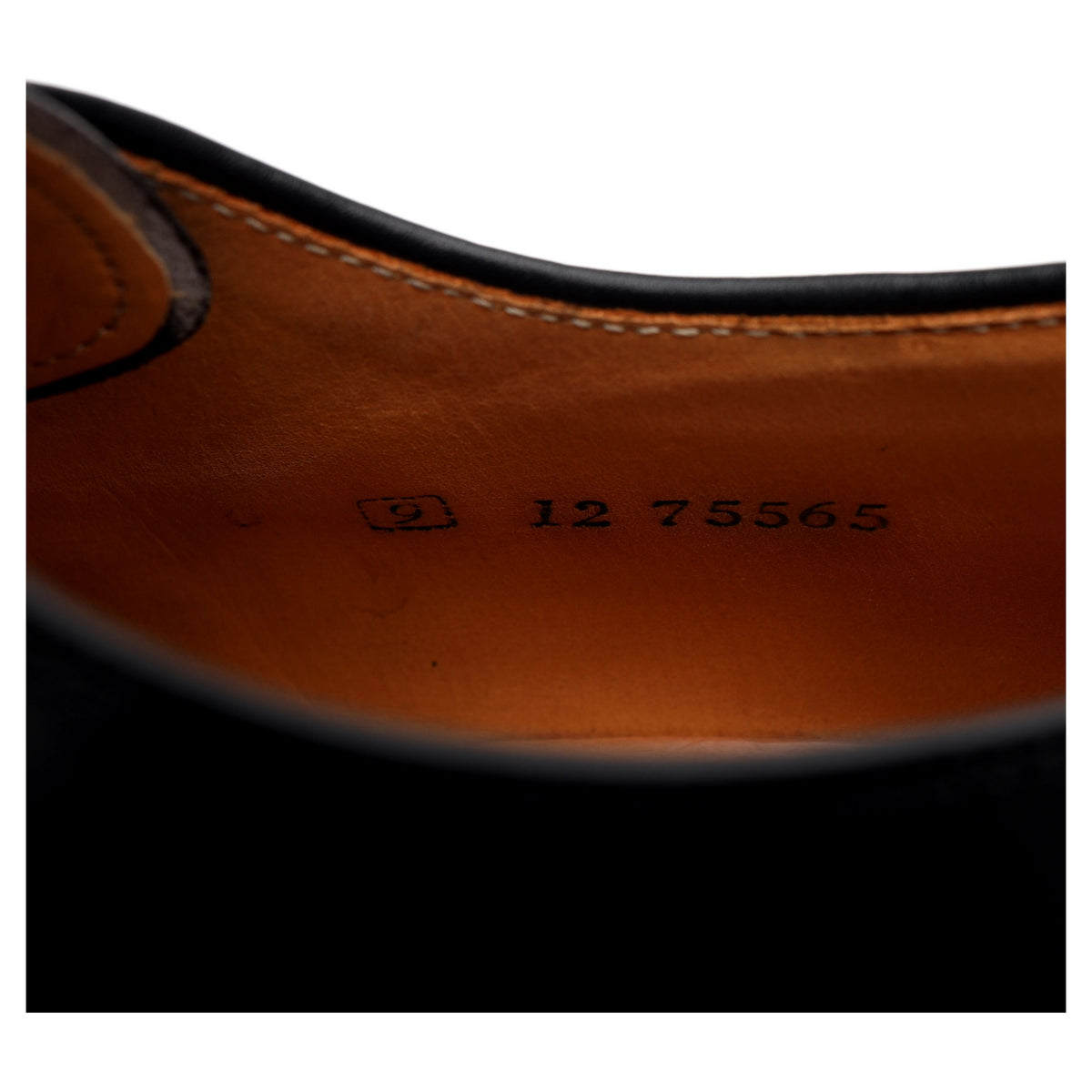 &#39;Theresianer&#39; Black Leather Derby UK 9
