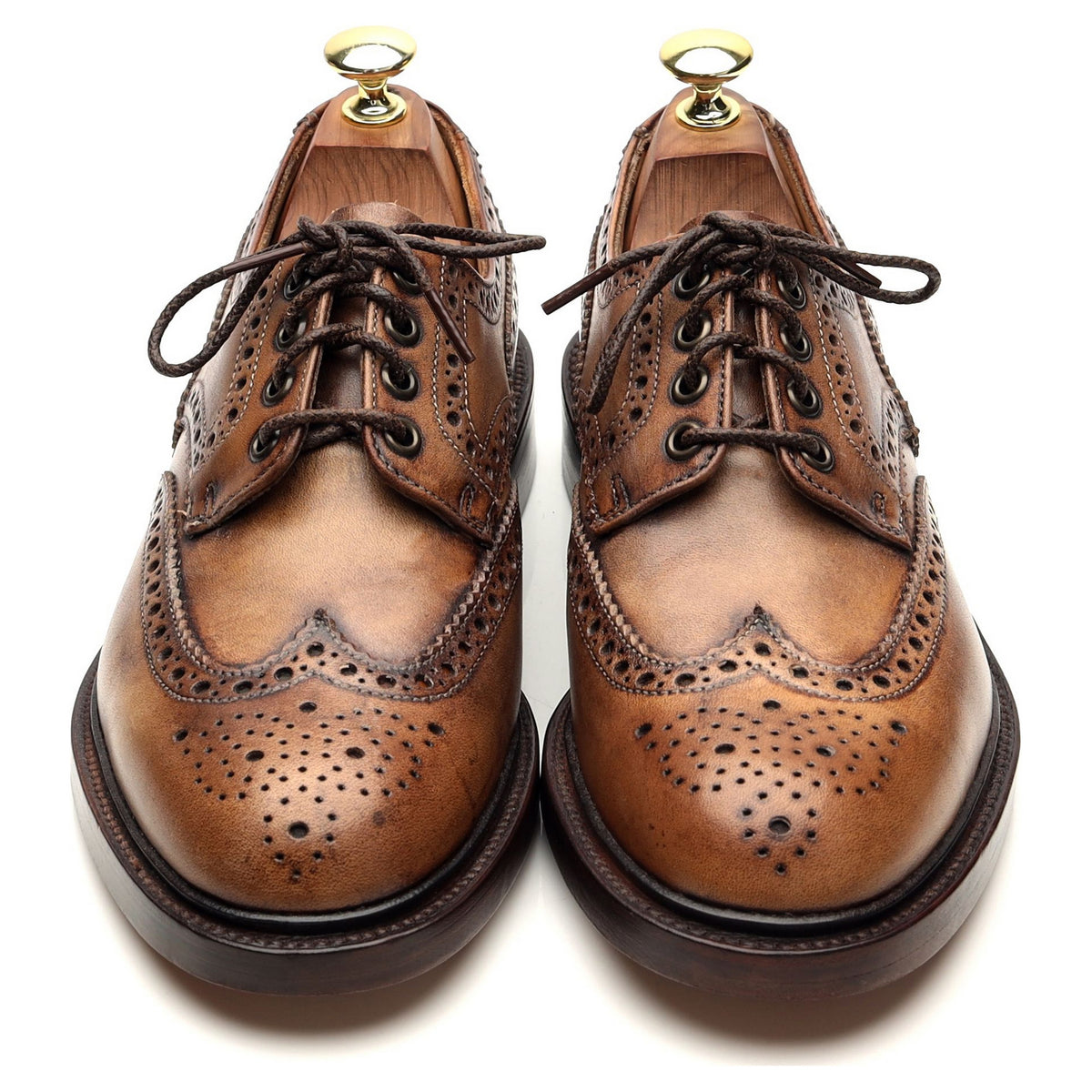 &#39;Hampstead&#39; Brown Leather Derby Brogues UK 6