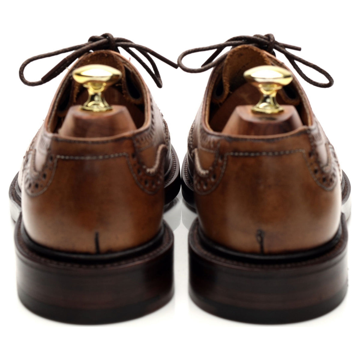 &#39;Hampstead&#39; Brown Leather Derby Brogues UK 6