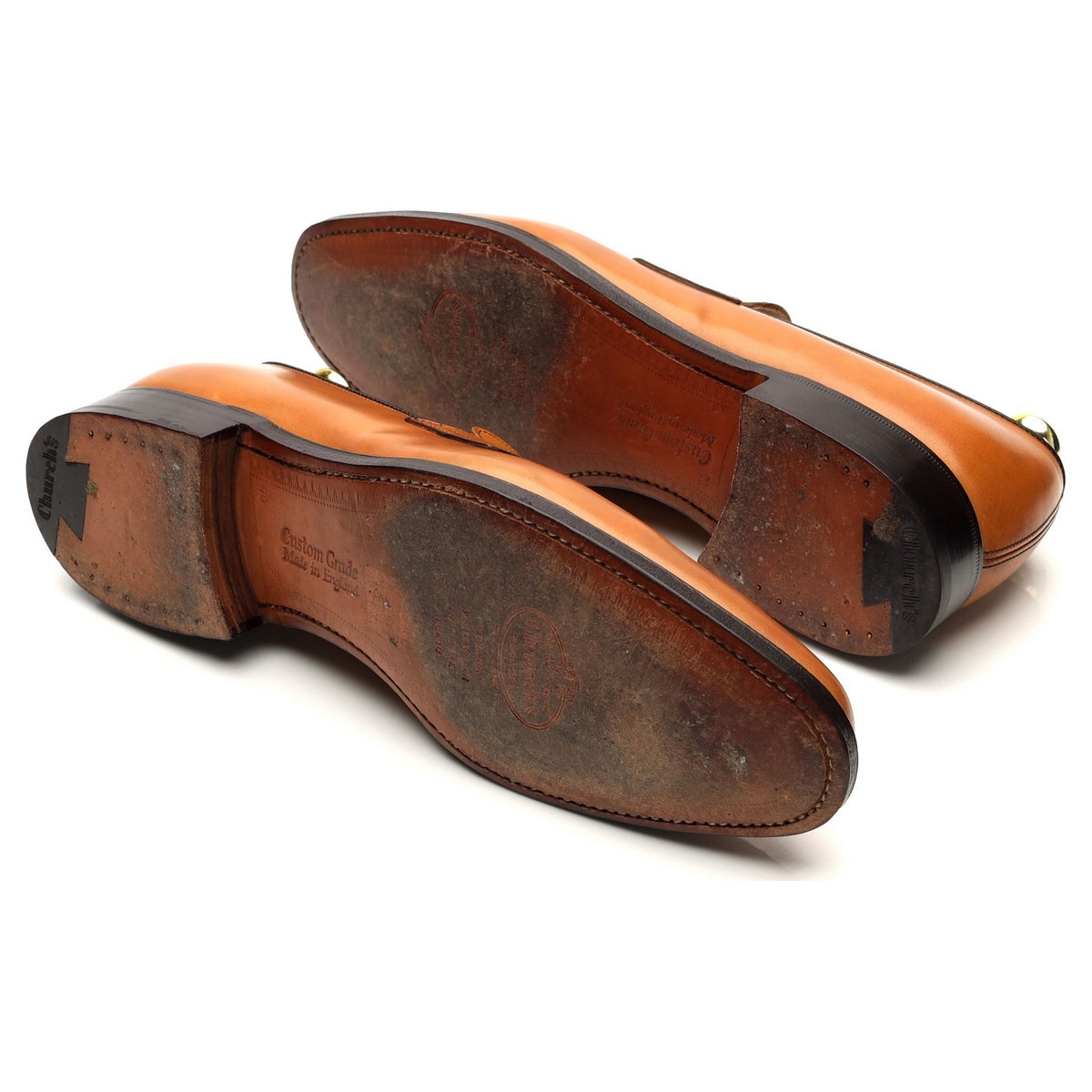 &#39;Hertford 2&#39; Tan Brown Leather Loafers UK 7 F