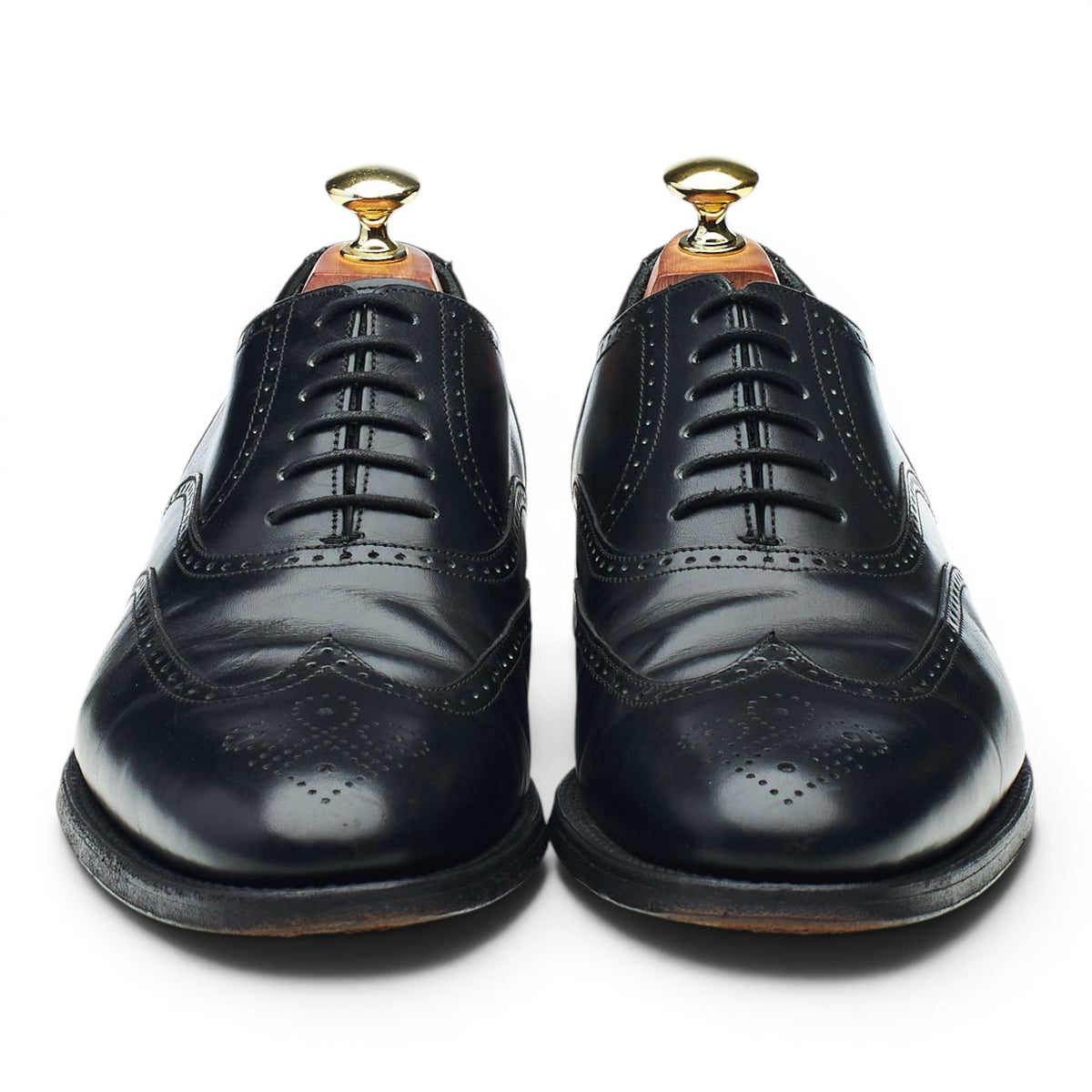 1880 'Savoy' Black Leather Oxford Brogues UK 7 F