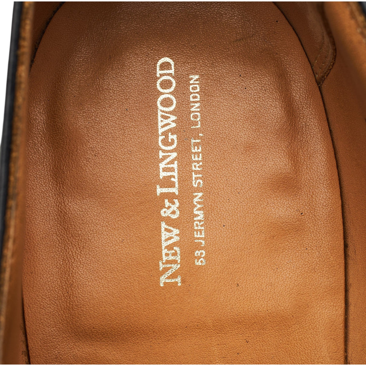 New & Lingwood Black Leather Oxford UK 9 E