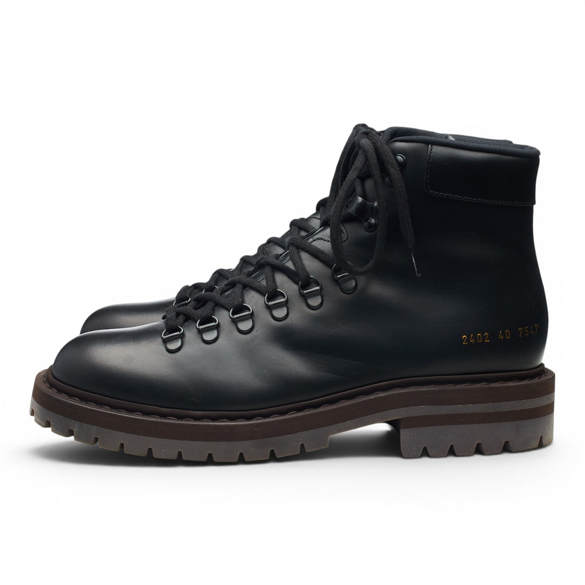 Black Leather Hiking Boots UK 6 EU 40