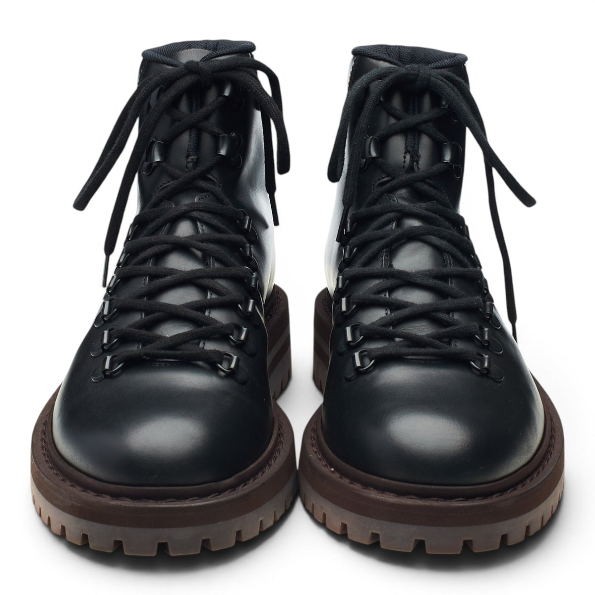 Black Leather Hiking Boots UK 6 EU 40