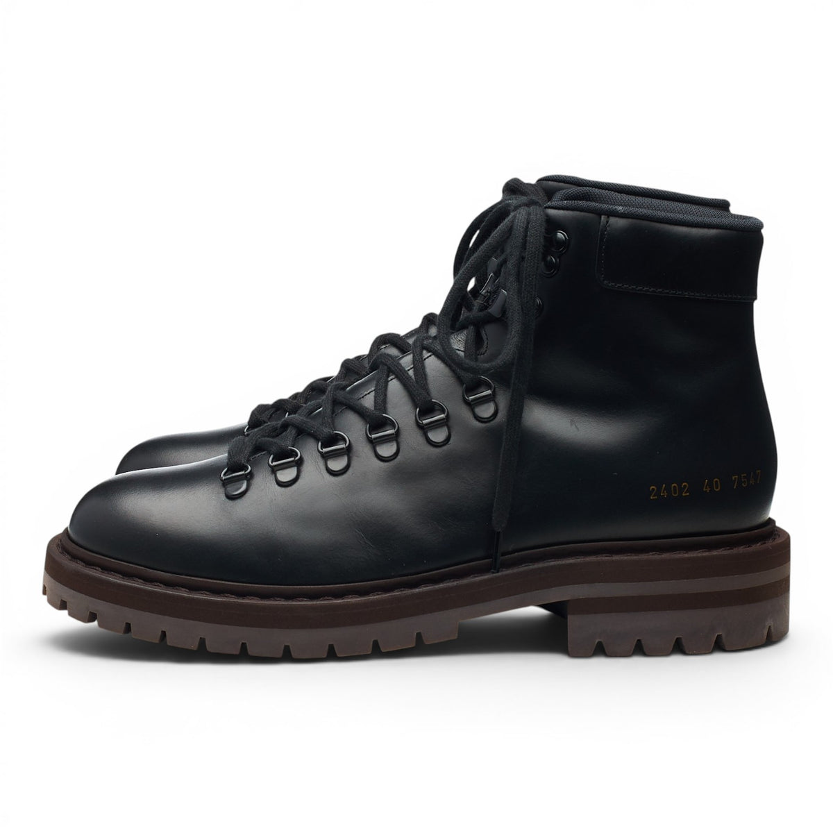 Black Leather Hiking Boots UK 6 EU 40