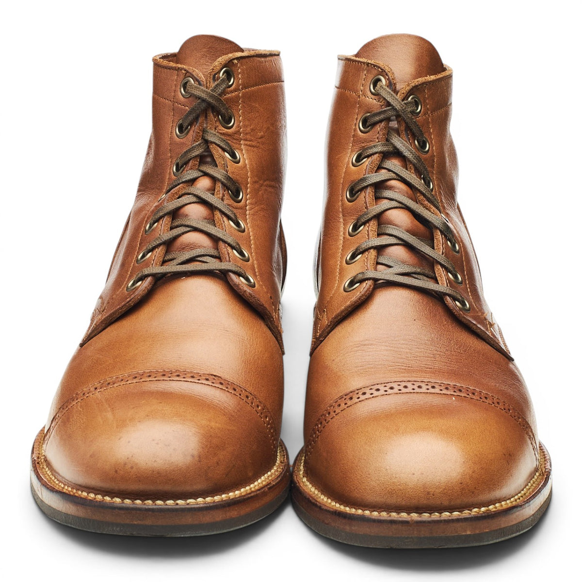 Brown Leather Service Boots UK 10.5 E