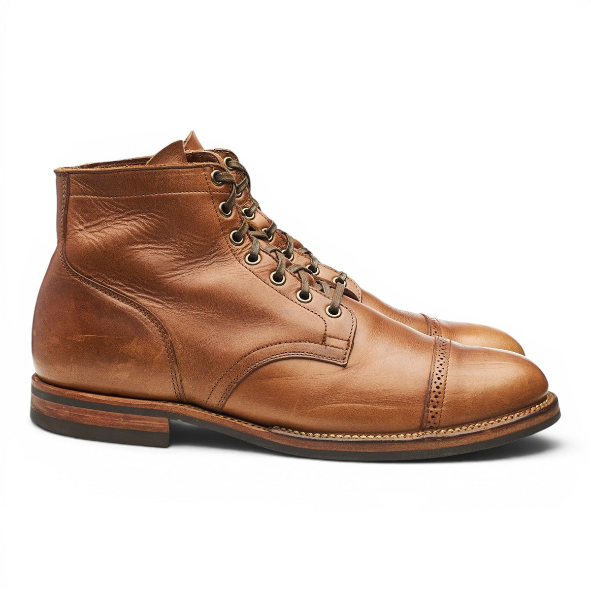 Brown Leather Service Boots UK 10.5 E