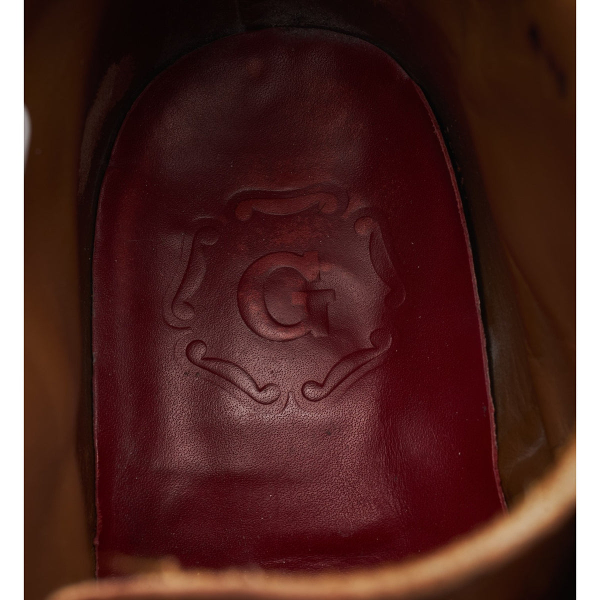 'Ryan' Brown Leather Cap Toe Boots UK 8.5 F
