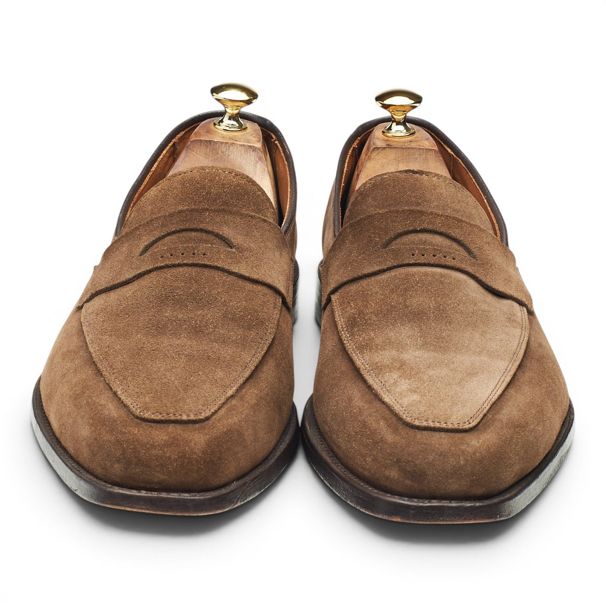 'Melrose' Light Brown Suede Loafers UK 9.5 US 10 EEE