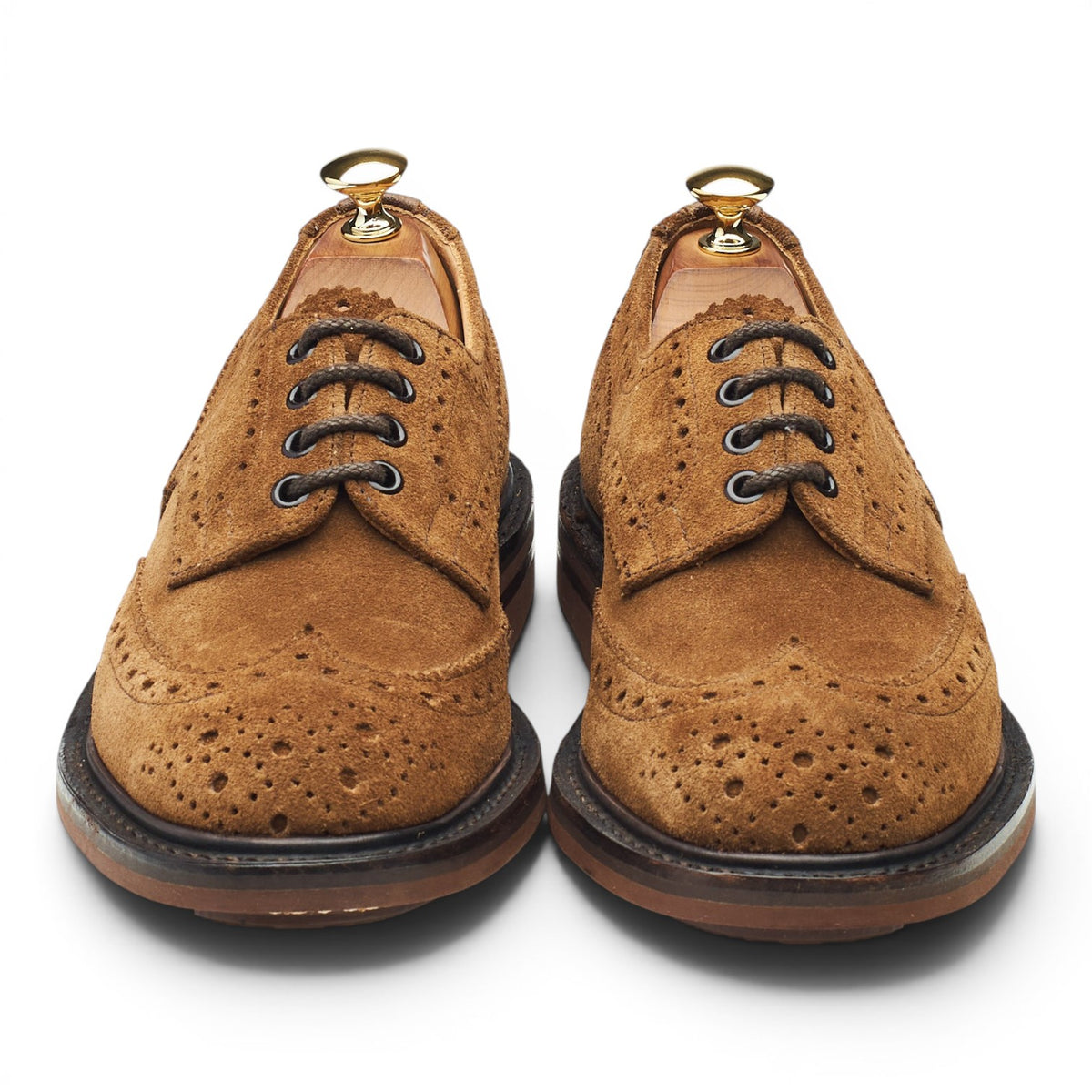 'Bourton' Snuff Brown Suede Derby Brogues UK 6
