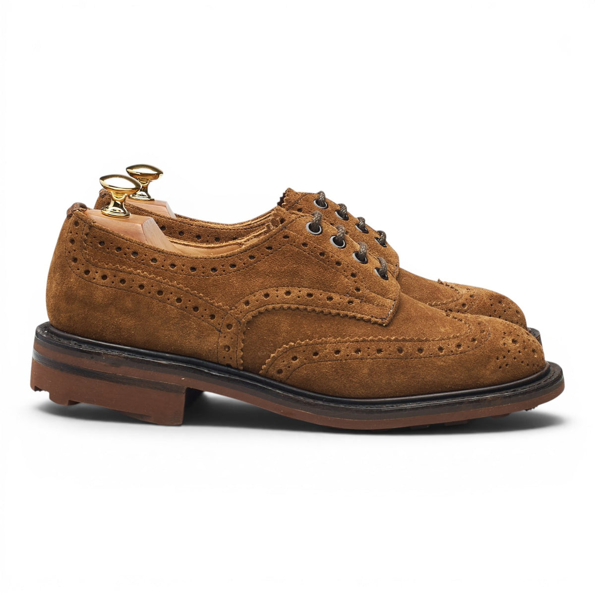 'Bourton' Snuff Brown Suede Derby Brogues UK 6