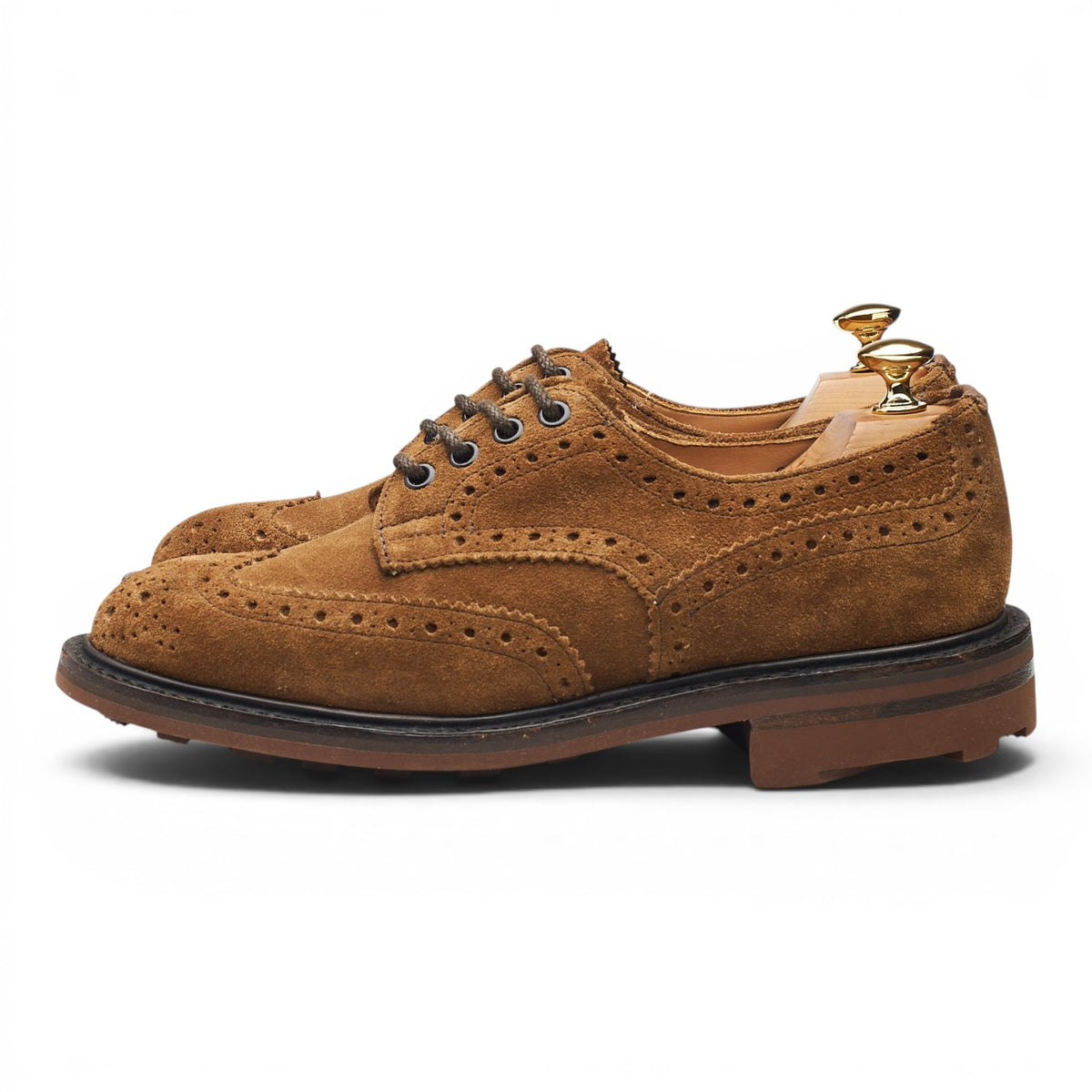 'Bourton' Snuff Brown Suede Derby Brogues UK 6