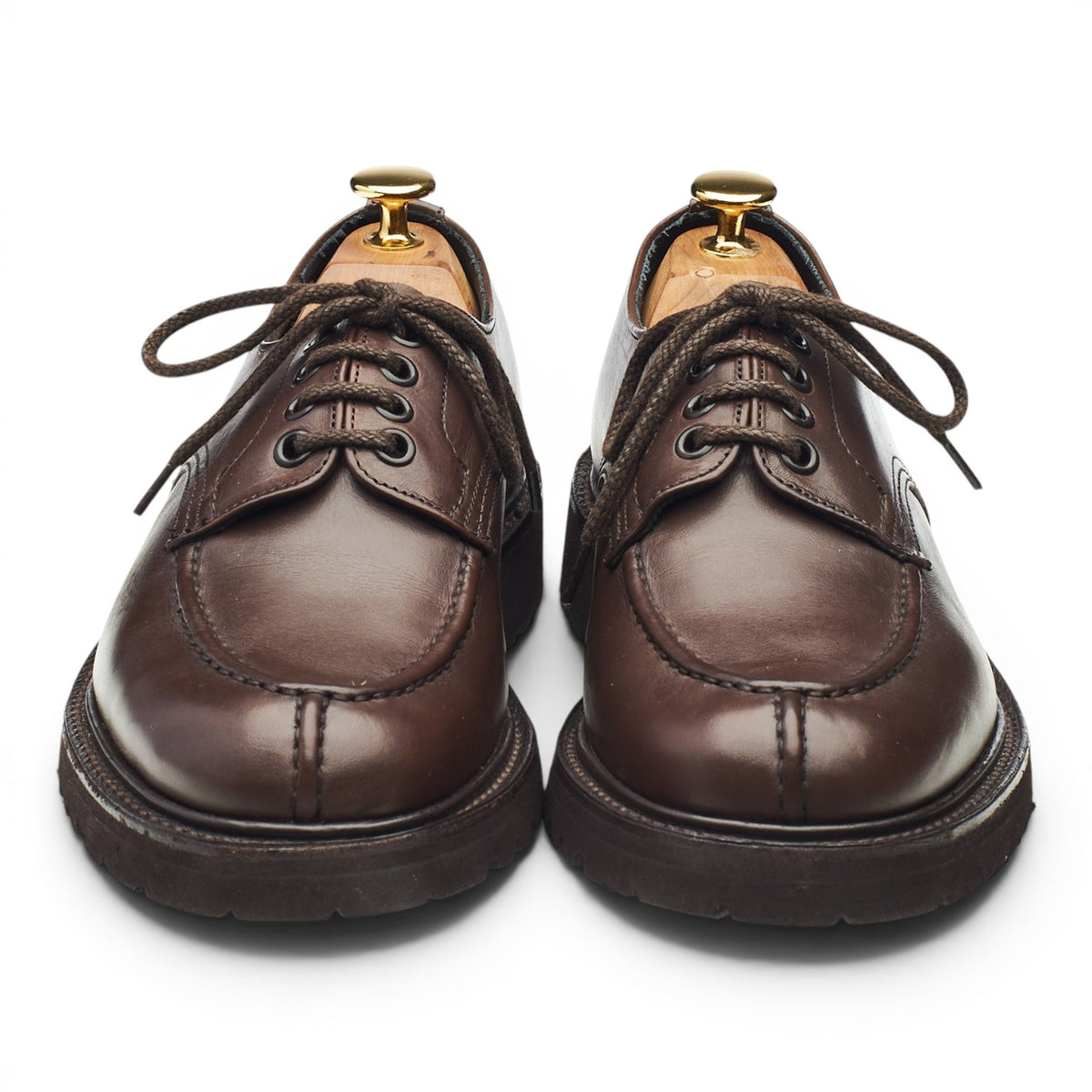 'Kilsby' Dark Brown Leather Split Toe Derby UK 6