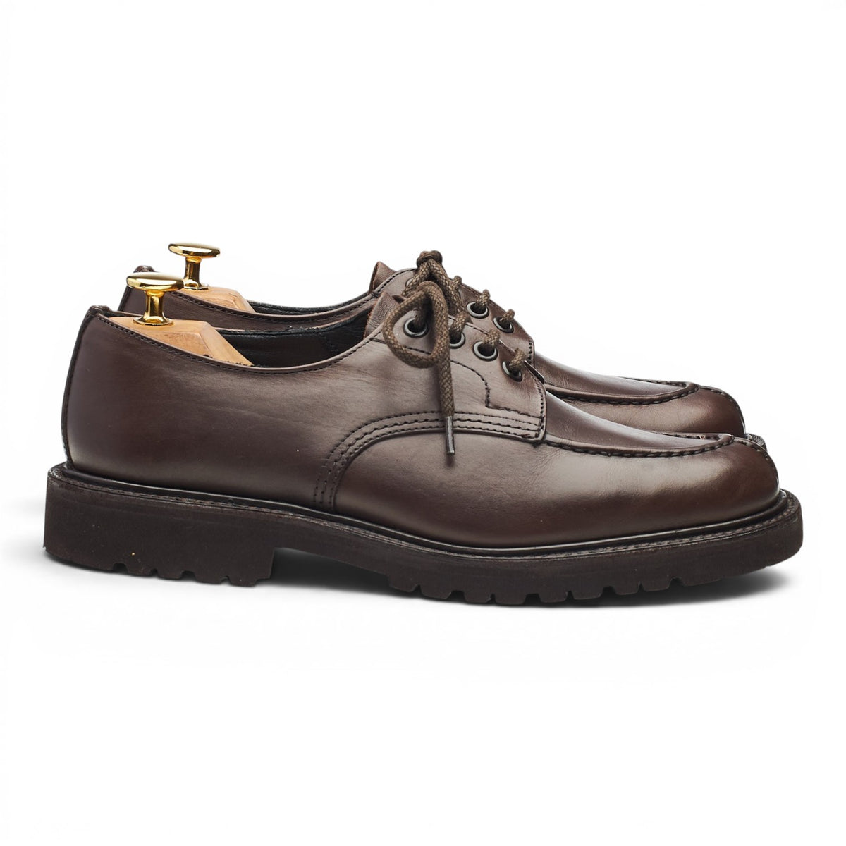 'Kilsby' Dark Brown Leather Split Toe Derby UK 6