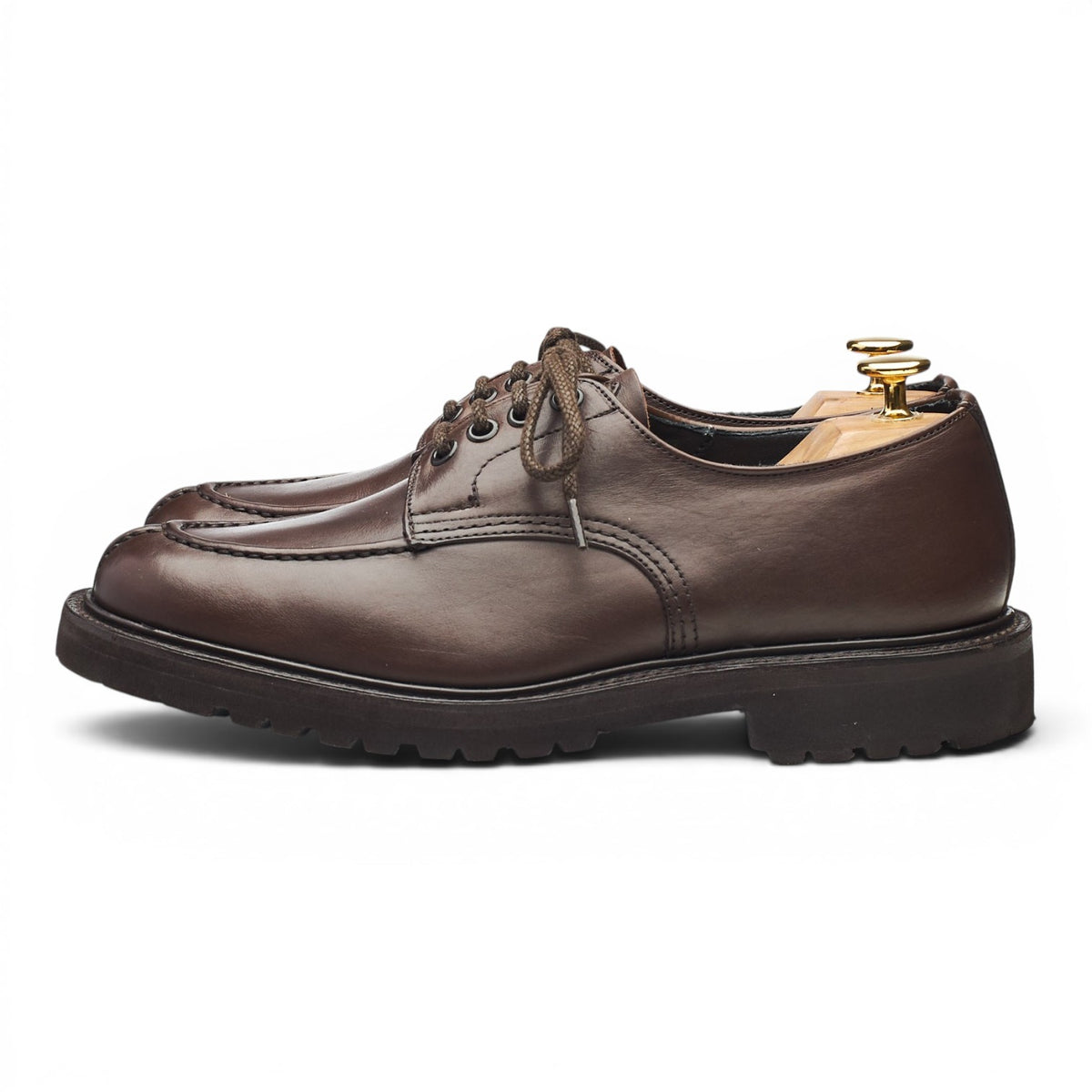 'Kilsby' Dark Brown Leather Split Toe Derby UK 6