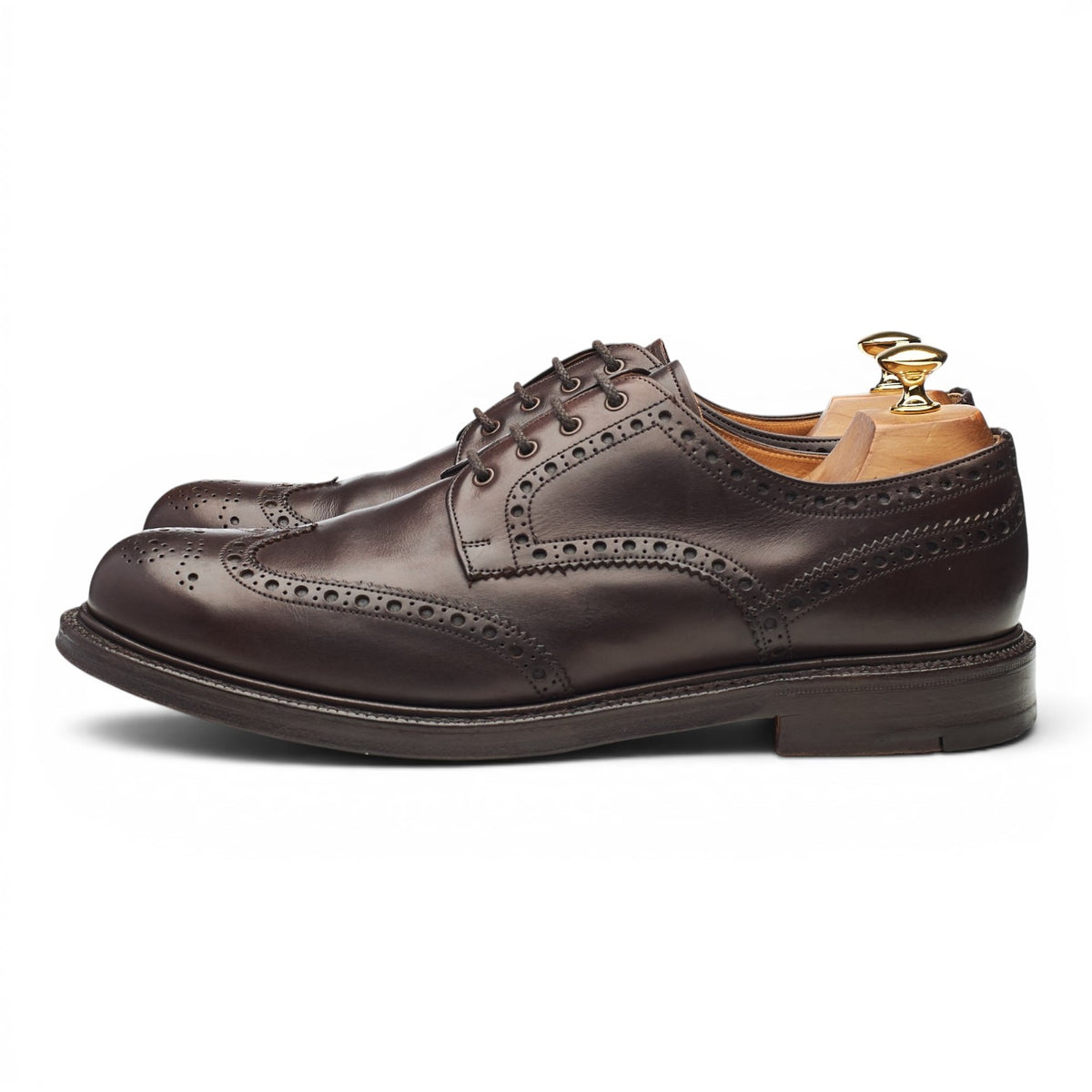 'Arncliffe' Dark Brown Leather Derby Brogues UK 10 F