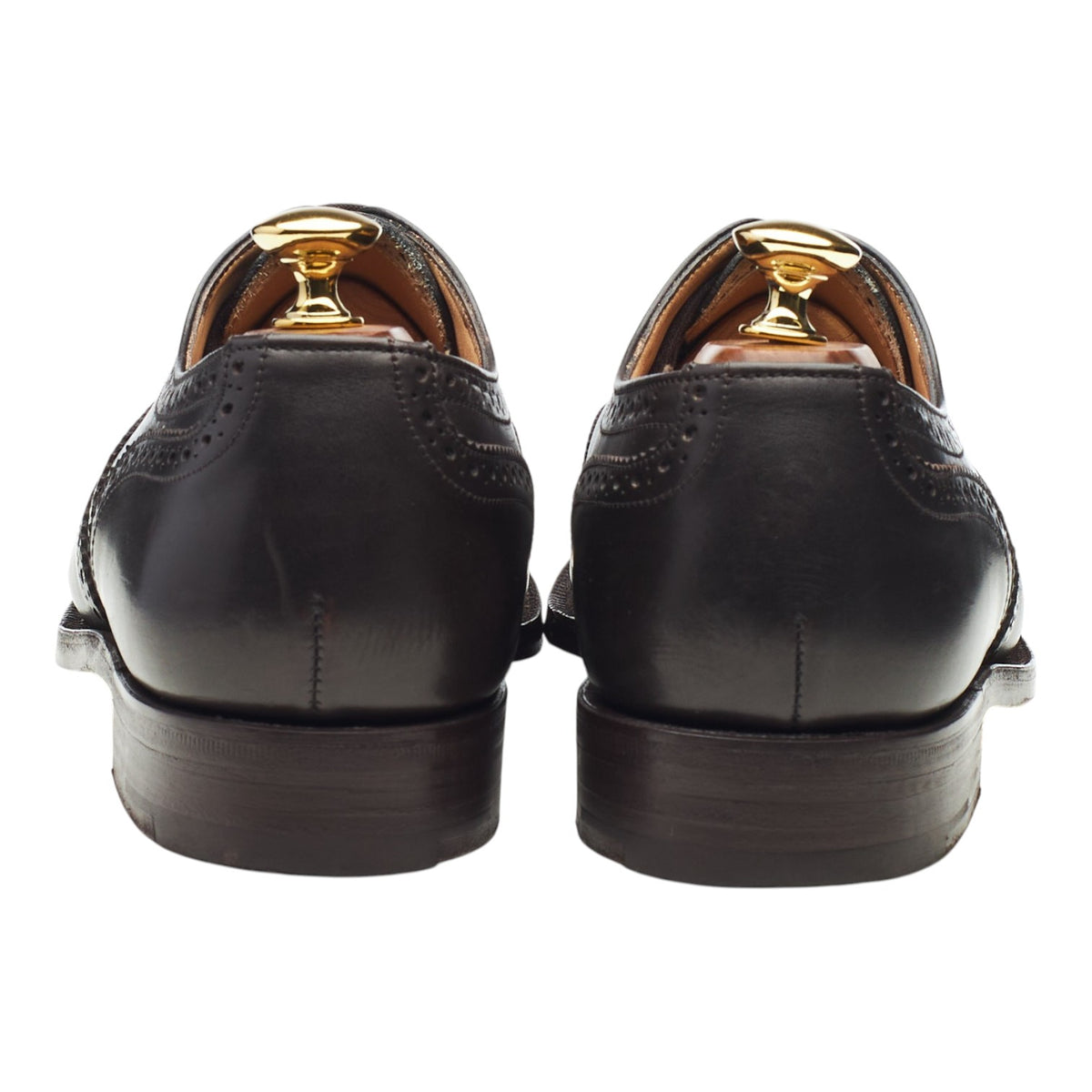 'Epsom' Dark Brown Leather Oxford Brogues UK 6.5
