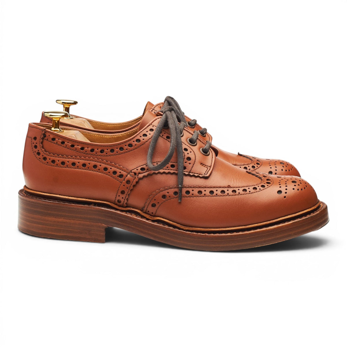 'Appleby' Tan Brown Leather Derby Brogues UK 6 FX