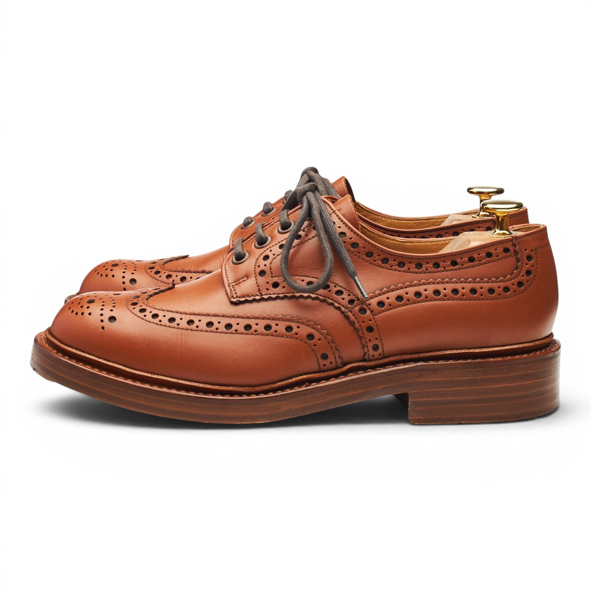 'Appleby' Tan Brown Leather Derby Brogues UK 6 FX