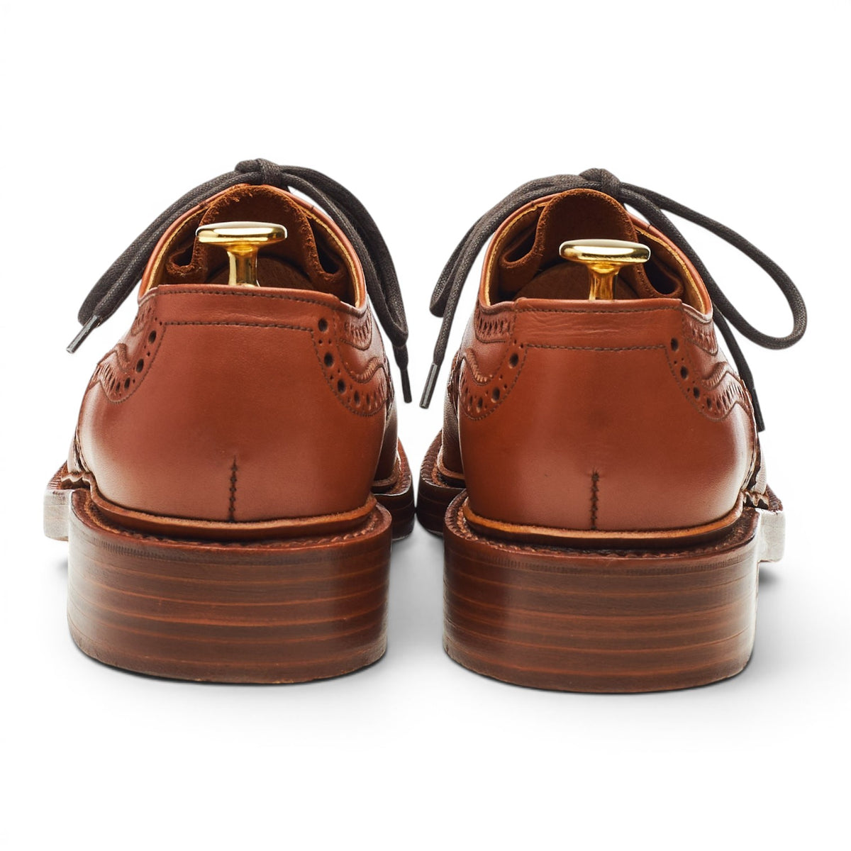 'Appleby' Tan Brown Leather Derby Brogues UK 6 FX
