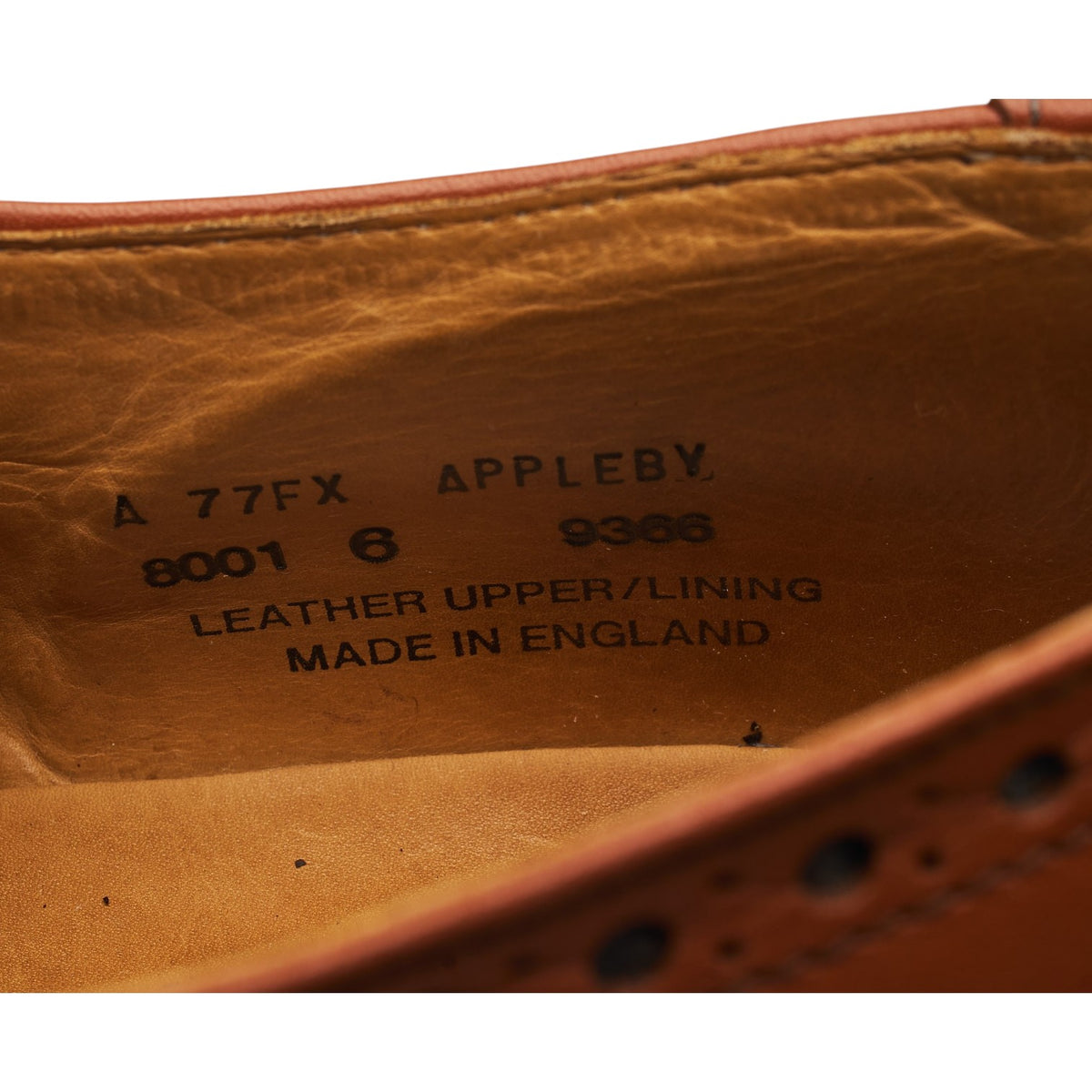 'Appleby' Tan Brown Leather Derby Brogues UK 6 FX