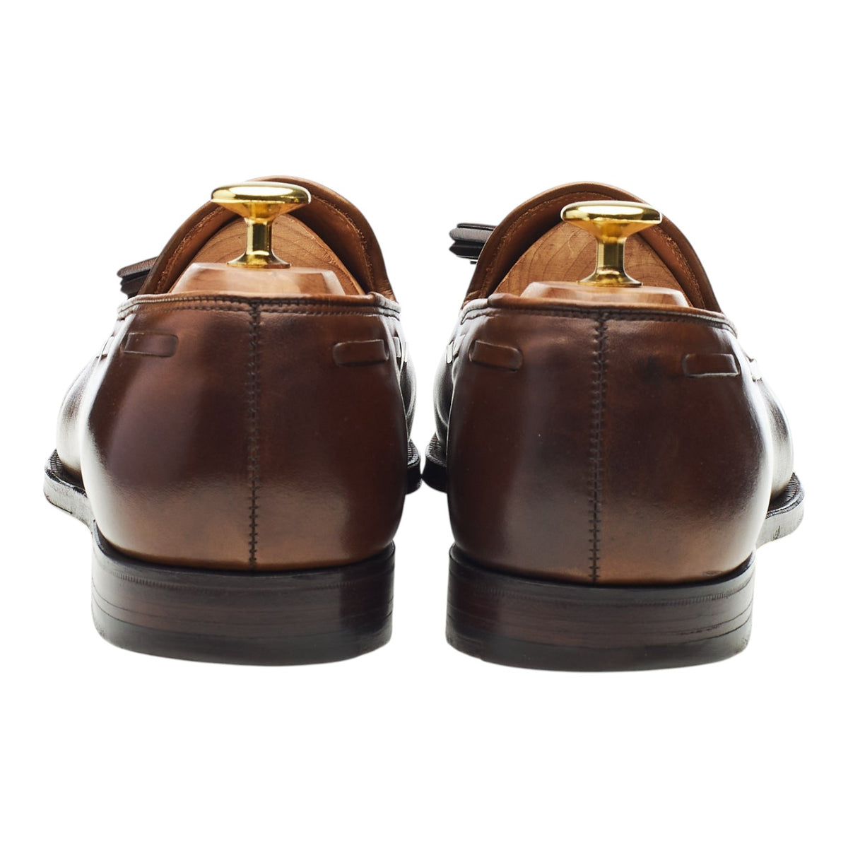 'Cavendish 2' Dark Brown Leather Tassel Loafers UK 8 E