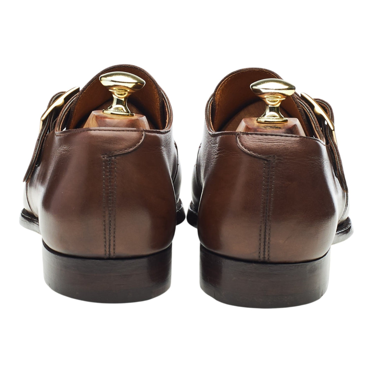 'Savile' Dark Brown Leather Monk Strap UK 7 E