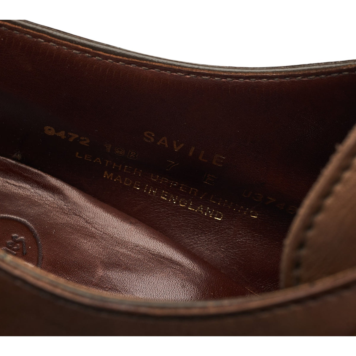 'Savile' Dark Brown Leather Monk Strap UK 7 E